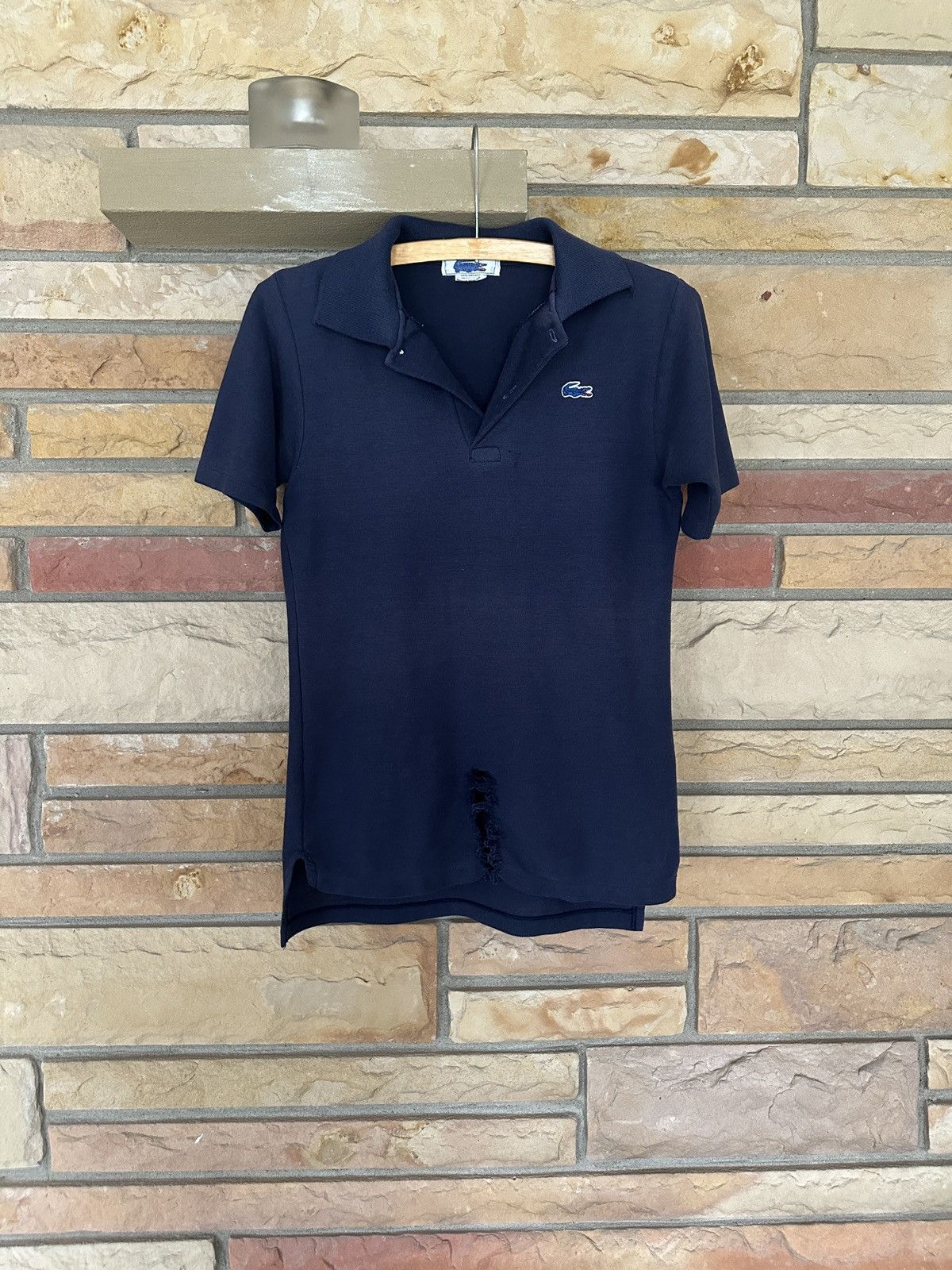 Lacoste Vintage 70s Chemise Lacoste Faded Polo Shirt Size US XS / EU 42 / 0 - 1 Thumbnail