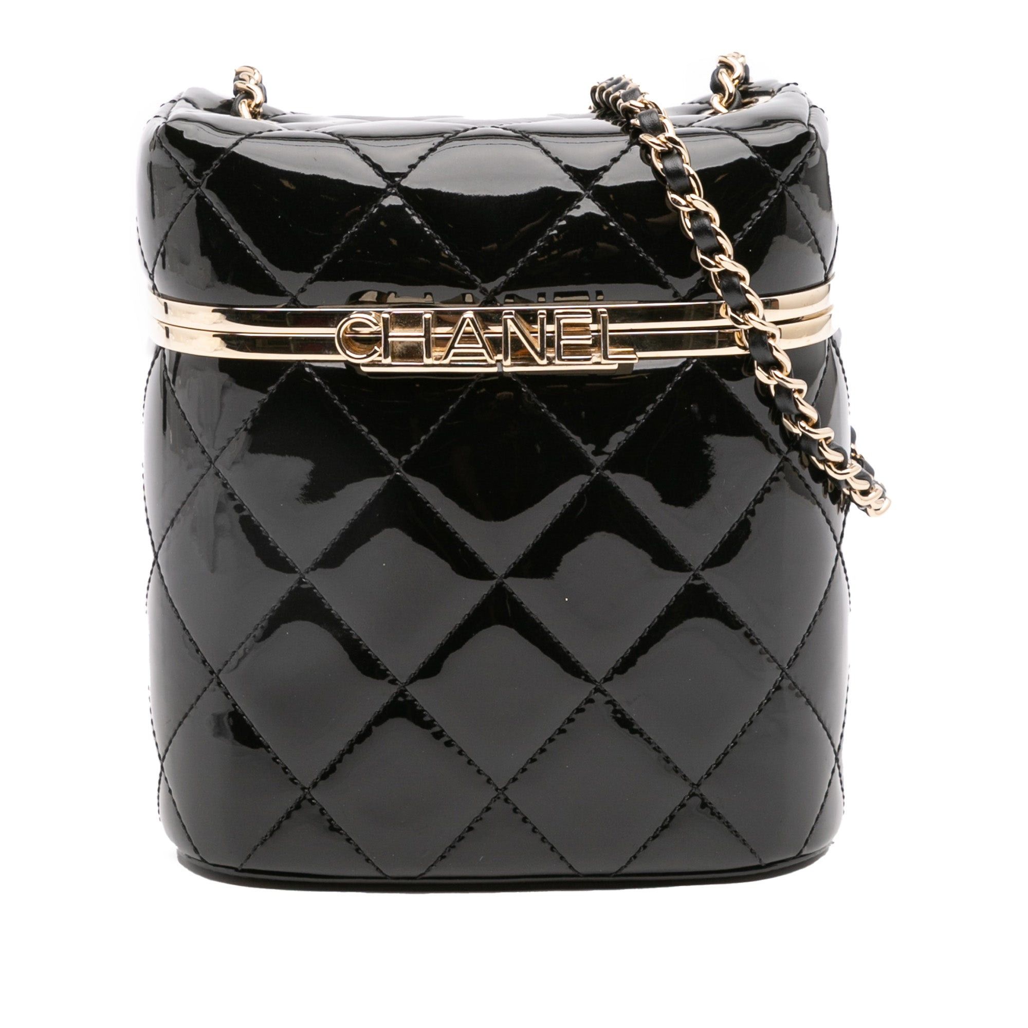 Chanel Quilted Patent Logo Chain Vanity Case Size ONE SIZE - 1 Thumbnail