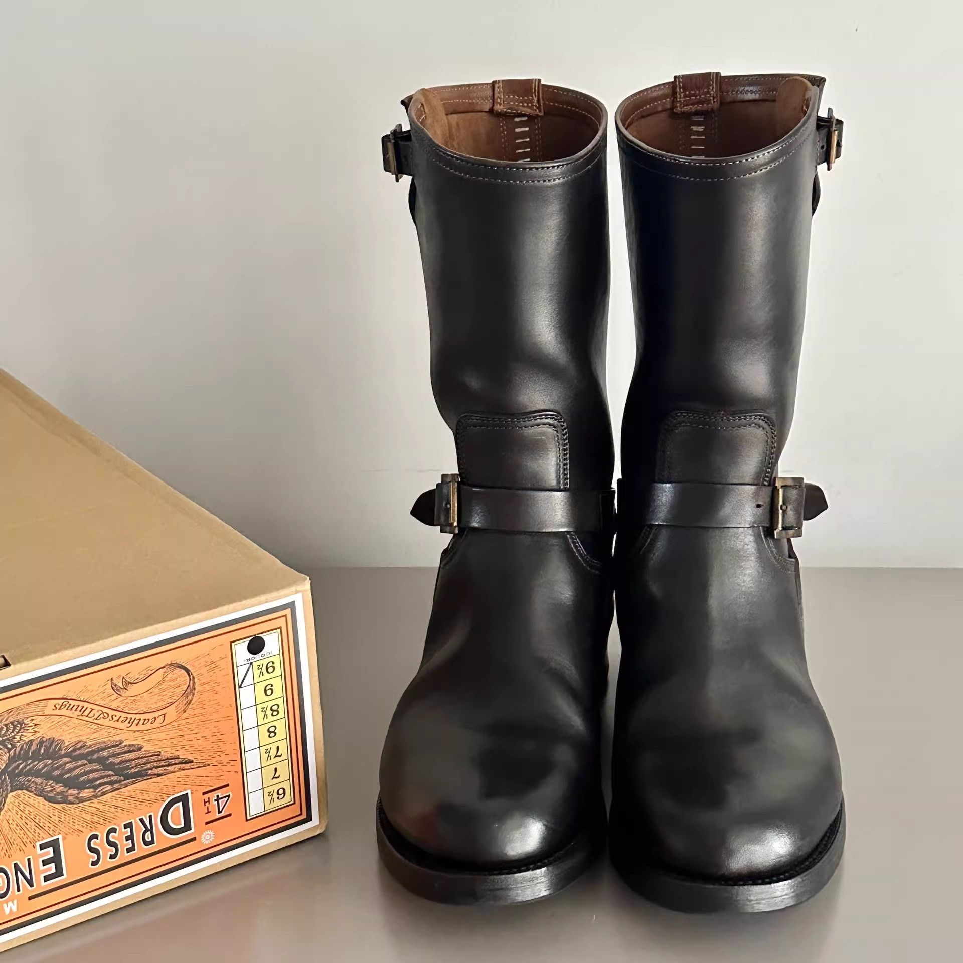 ATTRACTIONS Motor Black Italian Horsebutt Engineer Boots Size US 9.5 / EU 42-43 - 2 Thumbnail