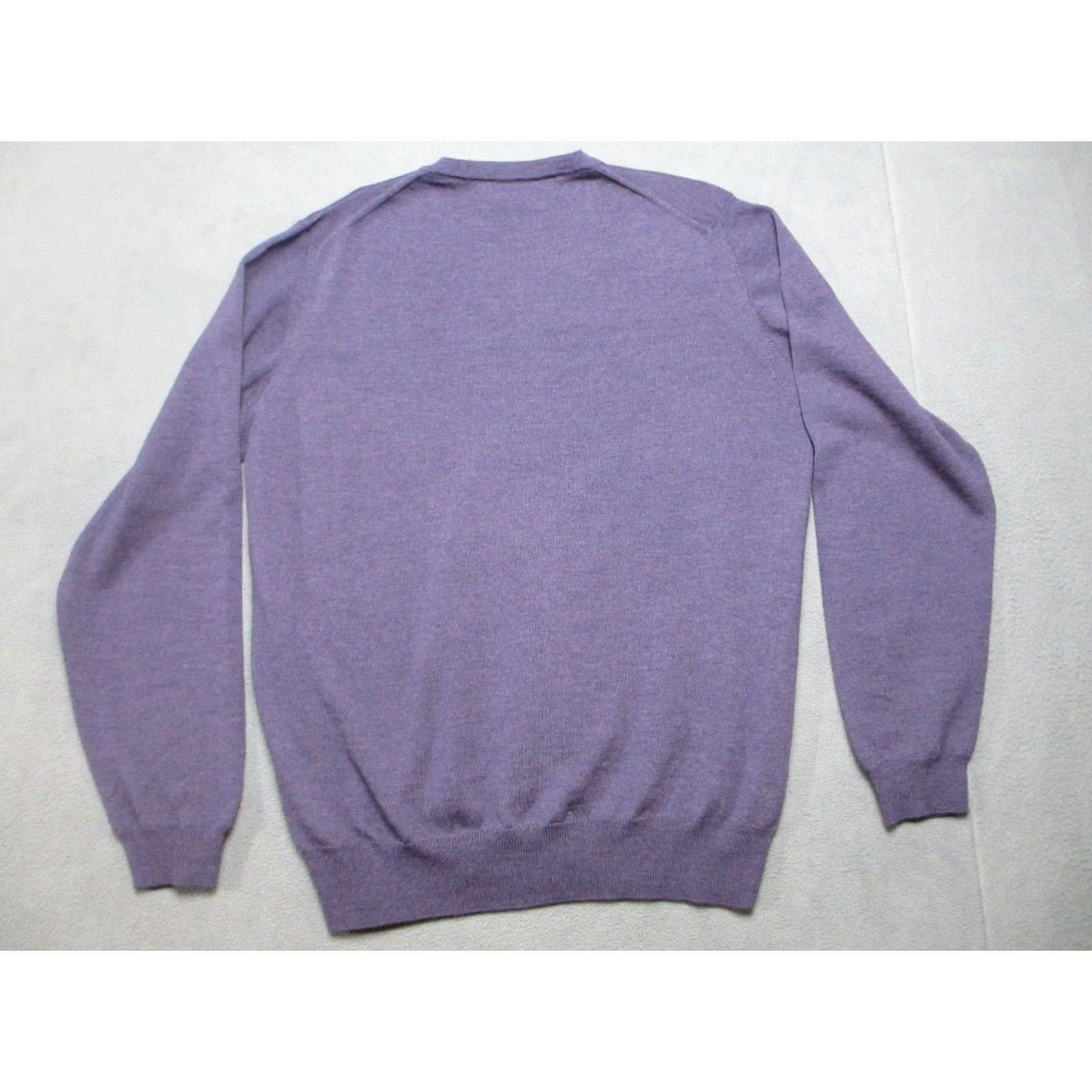Vintage Hickey Freeman Sweater Mens Medium Purple Extra Fine Merino Wool V-Neck Pullover Size US M / EU 48-50 / 2 - 7 Thumbnail