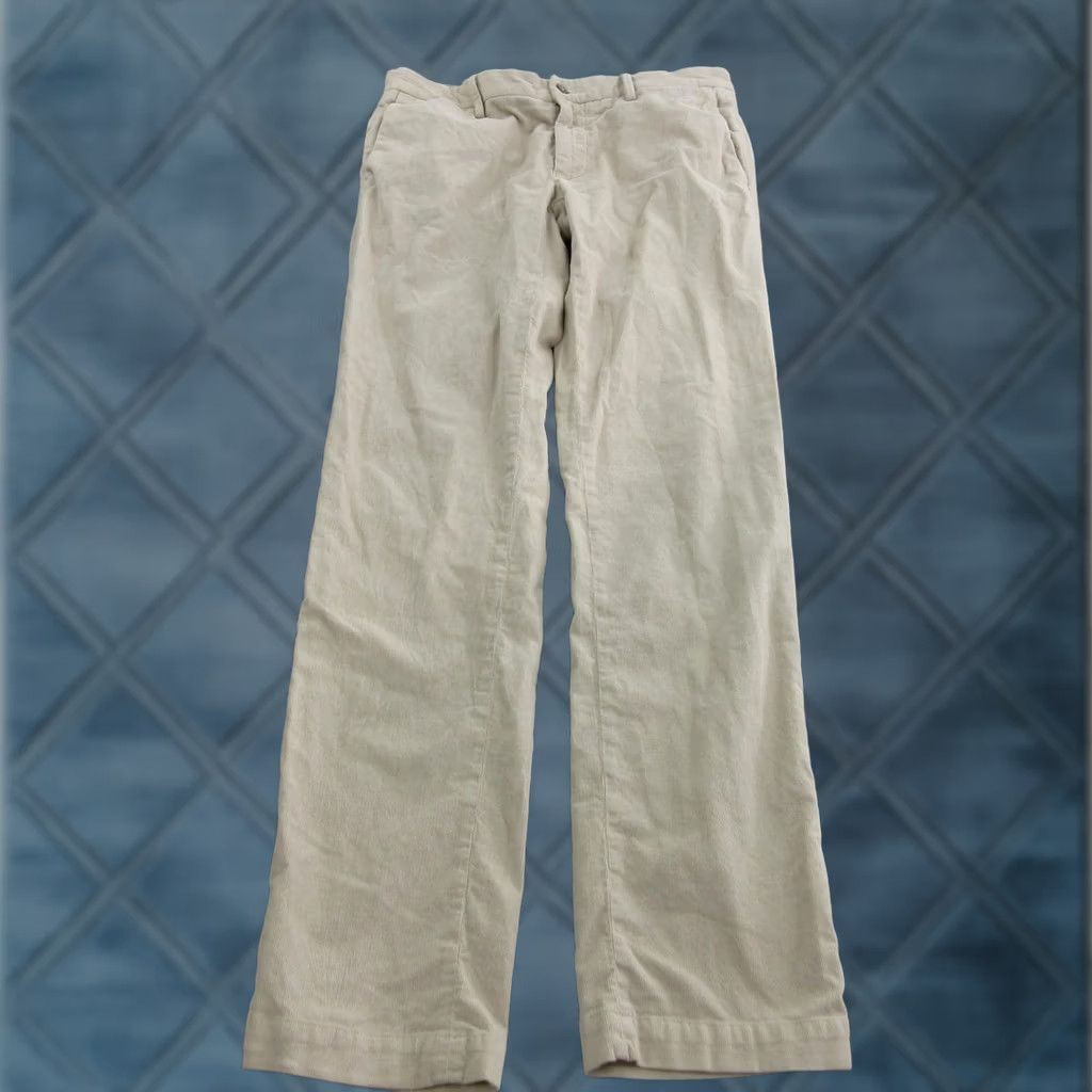 Mason's Mason's Mens Pants Beige Corduroy Chino Straight Leg 32x32 5 Pocket Casual Flat Front Zip Pocket Mens Size US 32 / EU 48 - 1 Thumbnail