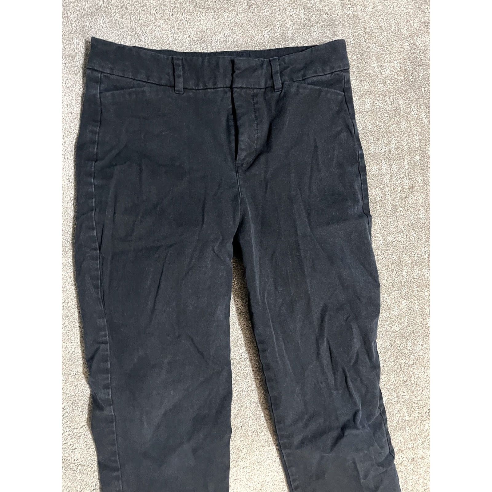 Old Navy Old Navy Womens Size 6 Pants Chino Straight Leg Twill Black 100% Cotton Pockets Zip Mid Rise Casual Regular Inseam 27 Vintage: No Size 28" / US 6 / IT 42 - 2 Thumbnail