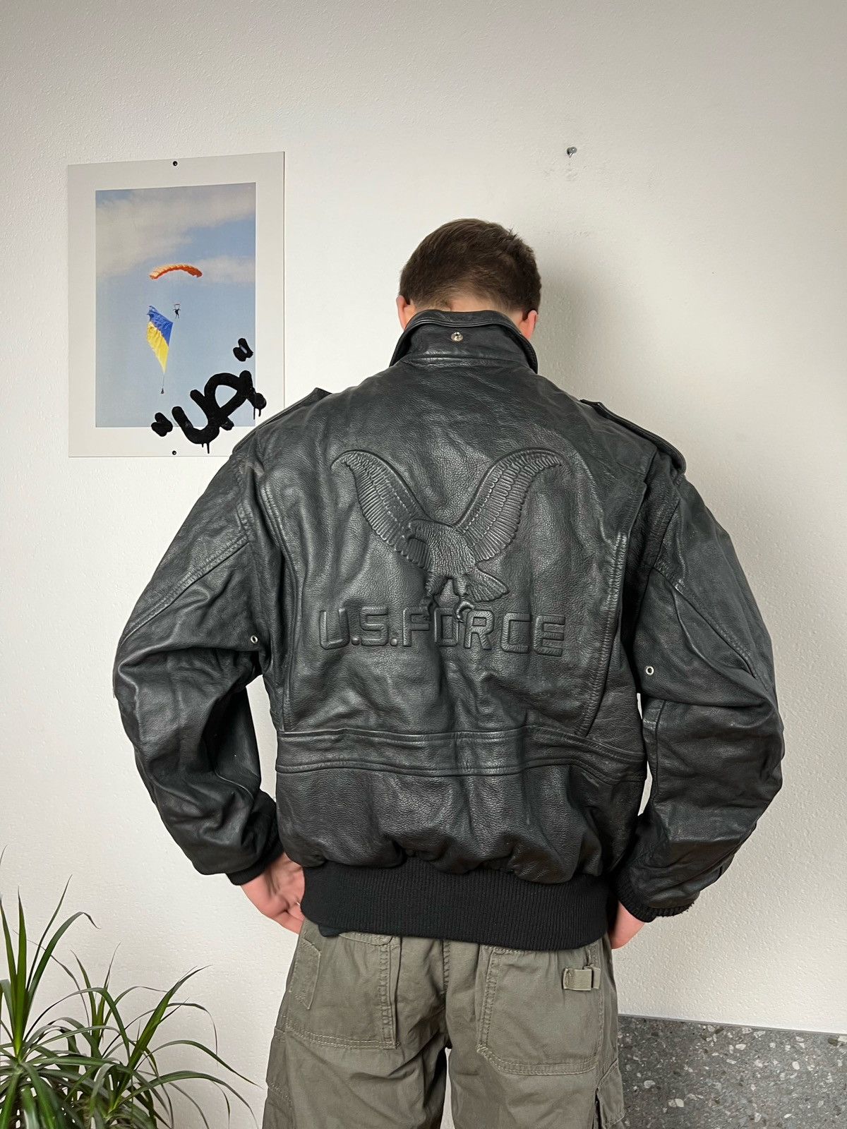 Vintage Vintage aviation A2 Leather Jacket moto schott nyc style Size US M / EU 48-50 / 2 - 21 Thumbnail