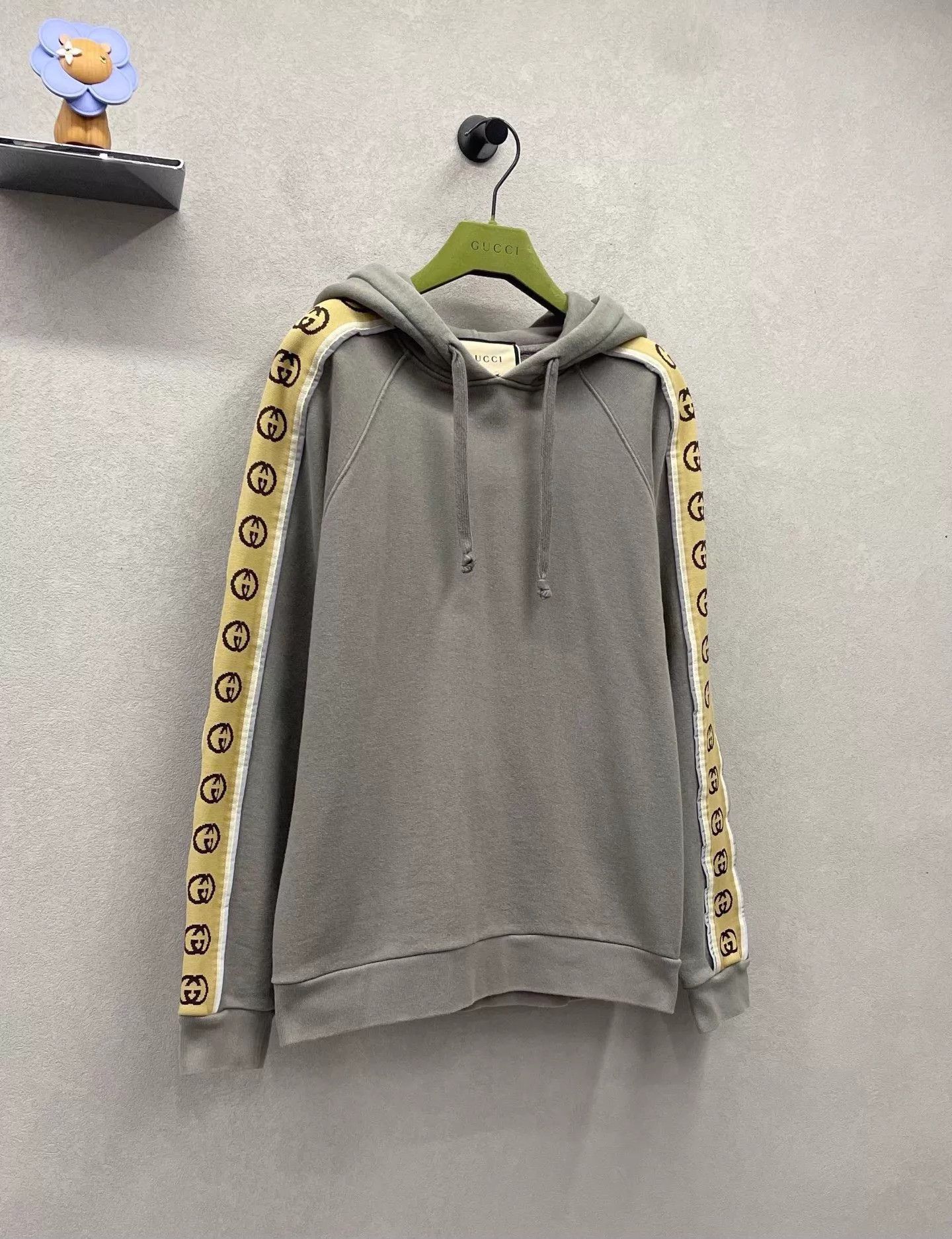 Gucci Gucci Gray Brown Flower Webbing Hoodie XS Size US XS / EU 42 / 0 - 3 Thumbnail