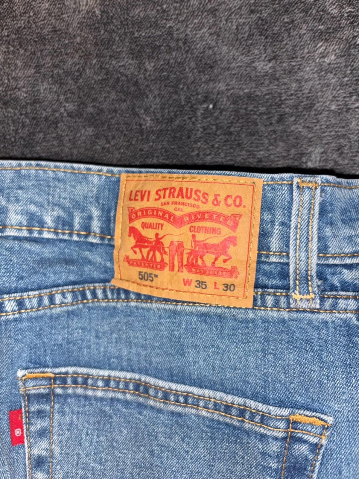 Levi's Vintage Levis 505 Regular Fit Jeans Mens 36x30 Denim Red Tab Size US 36 / EU 52 - 6 Thumbnail
