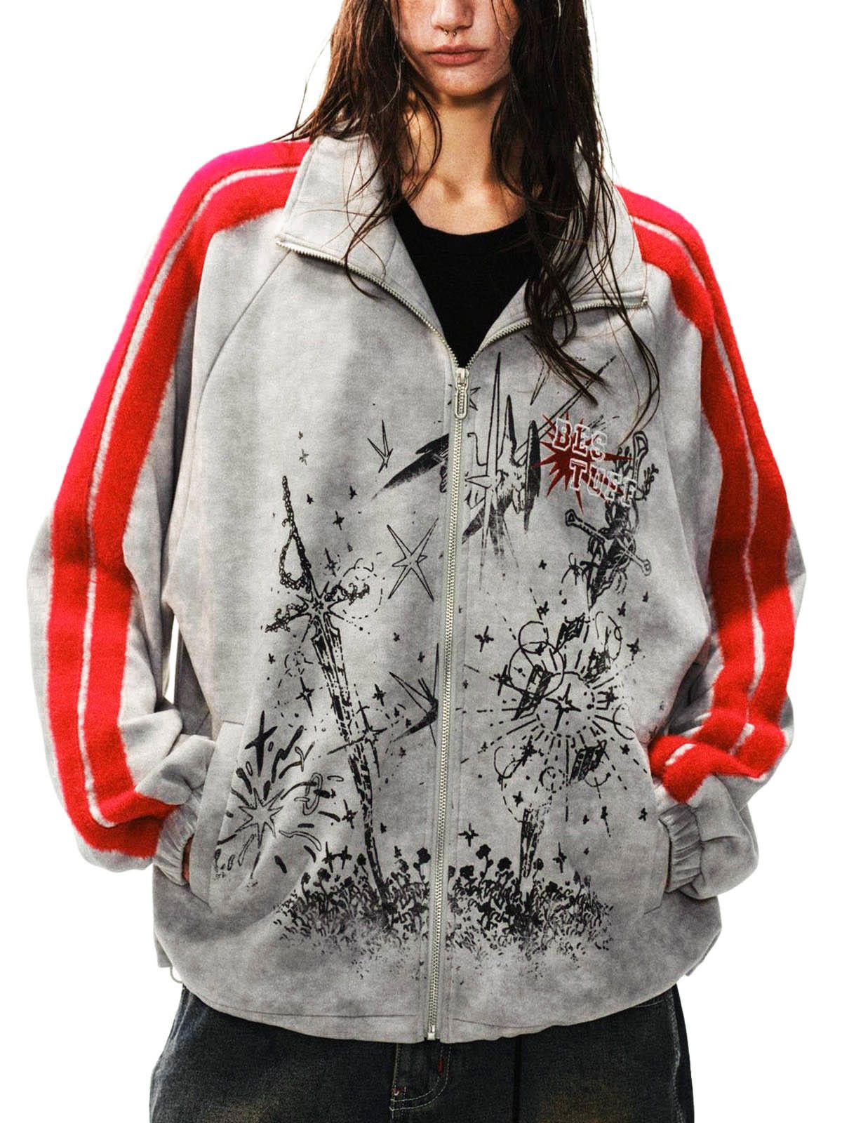 Japanese Brand Wasteland Patchwork Graffiti Zip Up Jacket Size M / US 6-8 / IT 42-44 - 1 Thumbnail