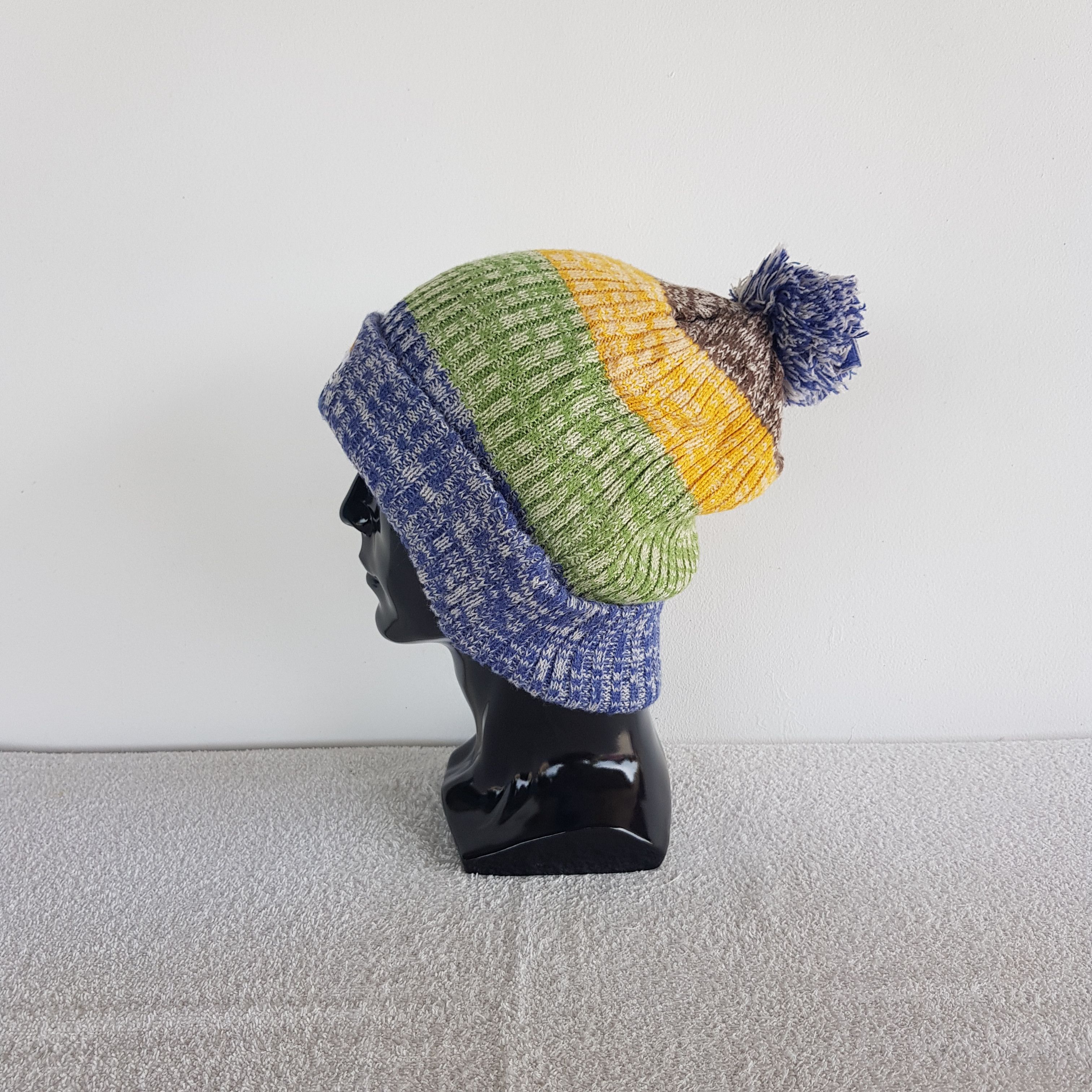 Cherokee Vintage Cherokee Varsity Beanie Knit Crochet Snow Caps Hats Size ONE SIZE - 4 Thumbnail