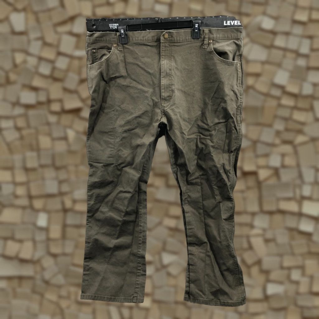 Dockers DOCKERS Canvas Carpenter Pants Mens 42x30 Green Slim Straight 5-Pocket Logo Zipper Button Casual Formal Business Pants Size US 42 / EU 58 - 1 Thumbnail