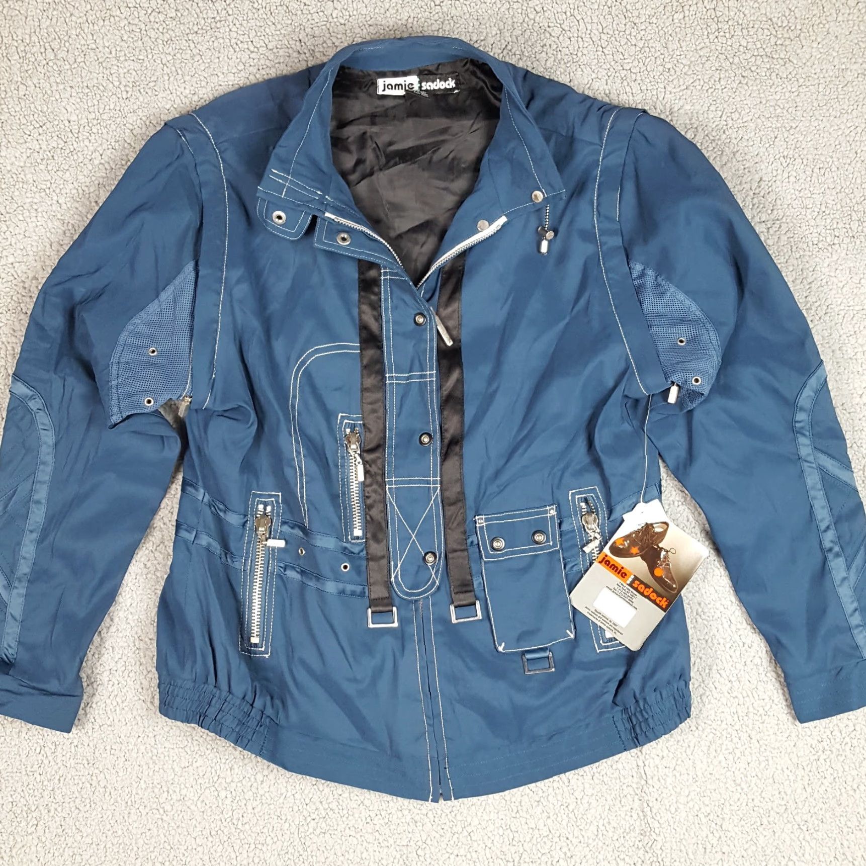 Vintage Y2K Tech Zipper Pocket Track Suit Women's Medium Retro 2 Piece Windbreaker Pants Size 32" / US 10 / IT 46 - 3 Thumbnail
