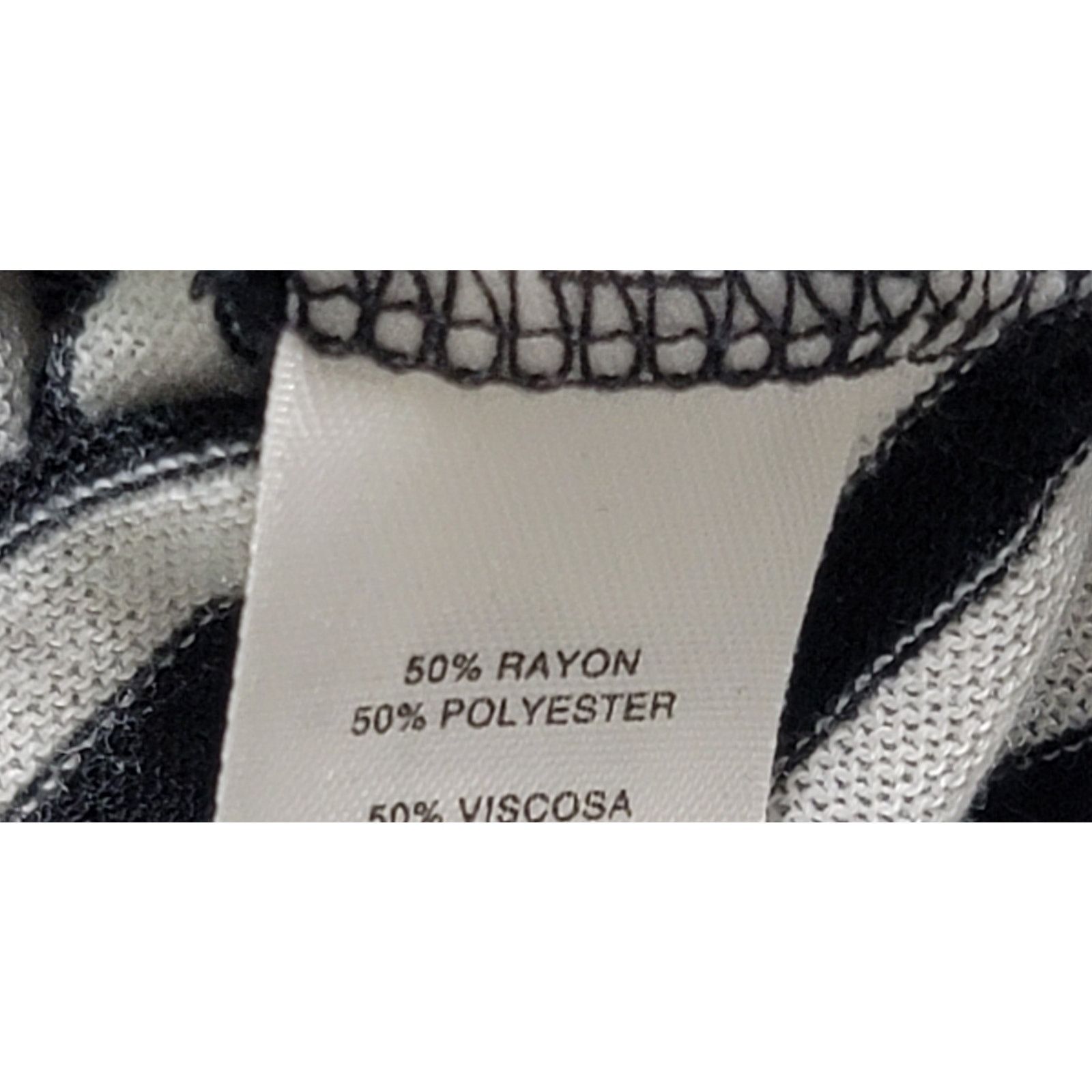 Other Chico's Black White Striped Mock Neck Top 1 Medium Soft Size M / US 6-8 / IT 42-44 - 4 Thumbnail