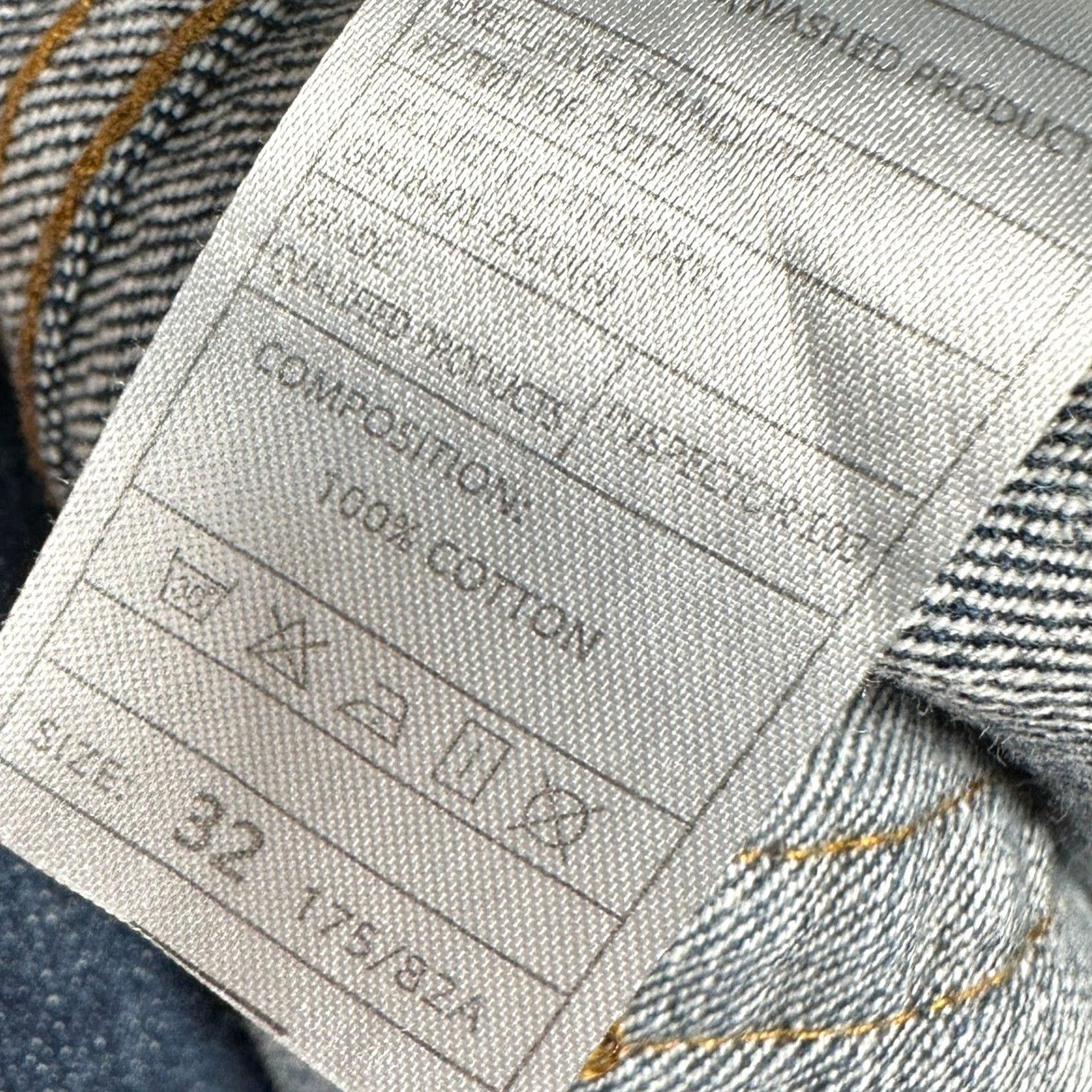 Vintage Torque Motorcycle Co. Mens Jeans Straight Blue Distressed 5 Pocket EUC Regular Inseam 28.5 Size US 32 / EU 48 - 5 Thumbnail
