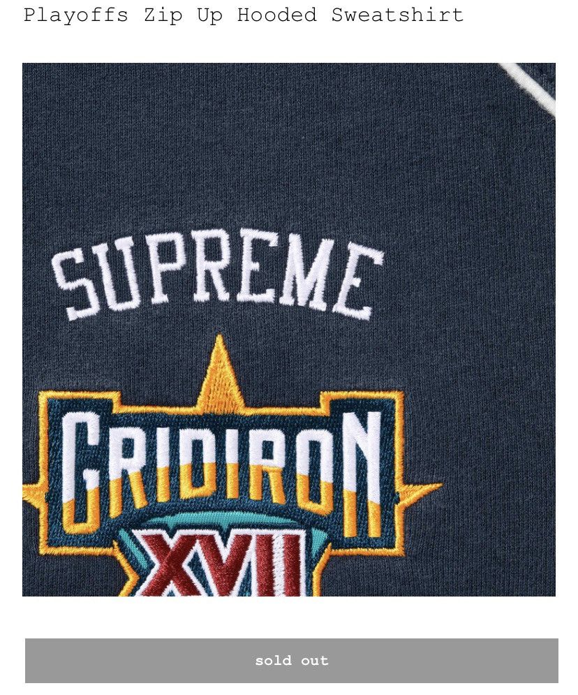 Supreme Playoffs zip up hooded sweatshirt Size US L / EU 52-54 / 3 - 3 Thumbnail