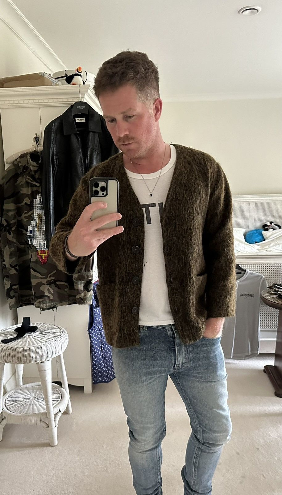 Our Legacy FW21 Grail Our Legacy wool alpaca brown cardigan sweater Size US M / EU 48-50 / 2 - 4 Thumbnail