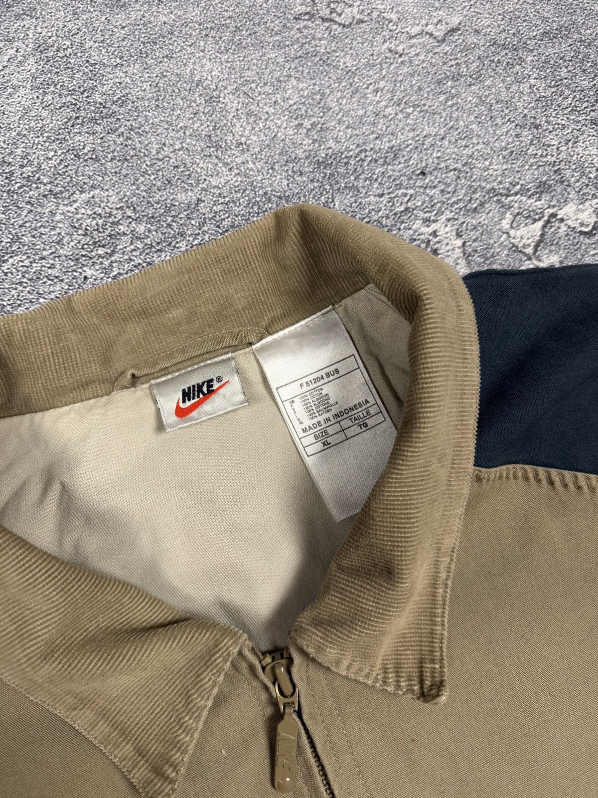 Nike × Vintage 90s Nike Vintage Oversize Bomber Denim Jacket Size US XL / EU 56 / 4 - 8 Thumbnail