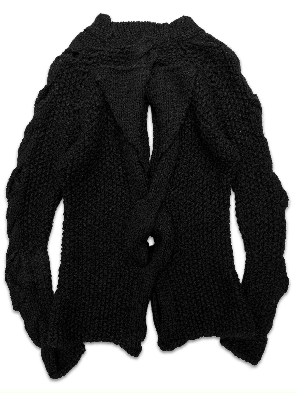 Helmut Lang SS02 Helmut Lang ‘Braided’ Cashmere Black Knitted Sweater Size US M / EU 48-50 / 2 - 4 Thumbnail