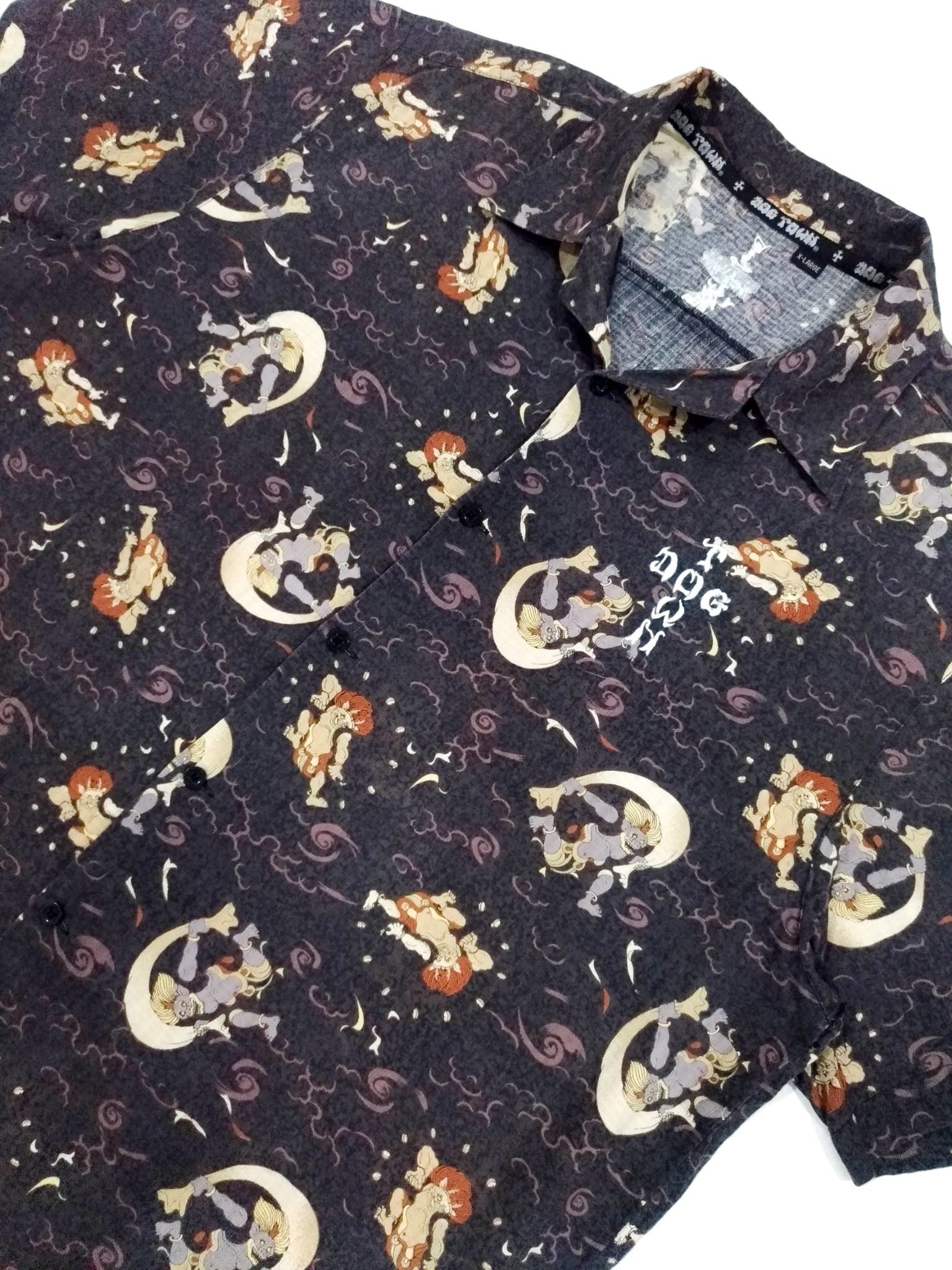 Dogtown Rare! Vintage Dogtown Black Dragon Fujin Raijin Motif Shirt Size US XL / EU 56 / 4 - 3 Thumbnail