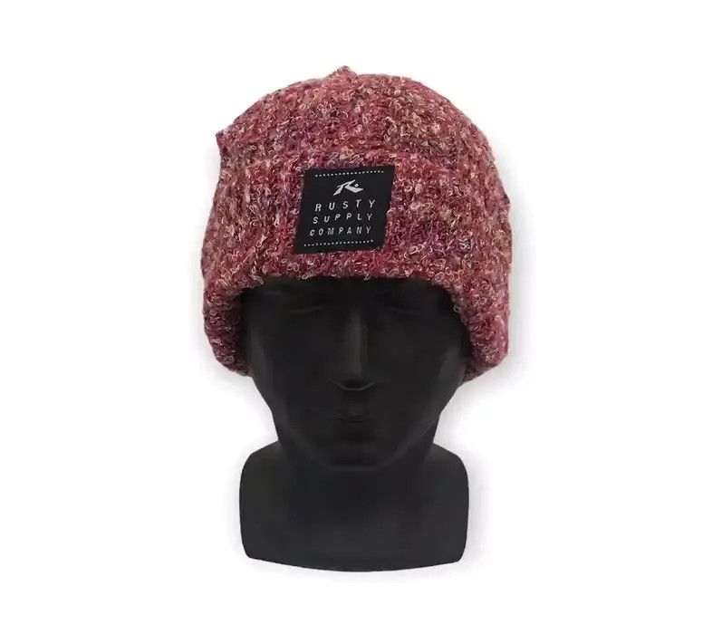 image of Vintage Rusty Knit Beanie Hat, Men's