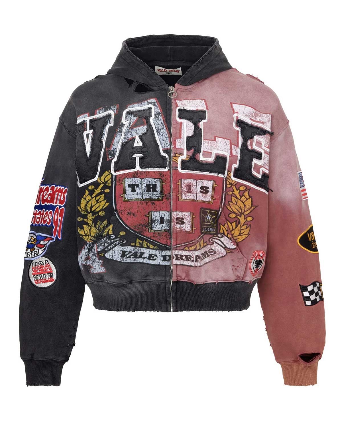 Vale Vale Forever '2 Face' Black & Red Zip Up Hoodie Size US S / EU 44-46 / 1 - 1 Preview