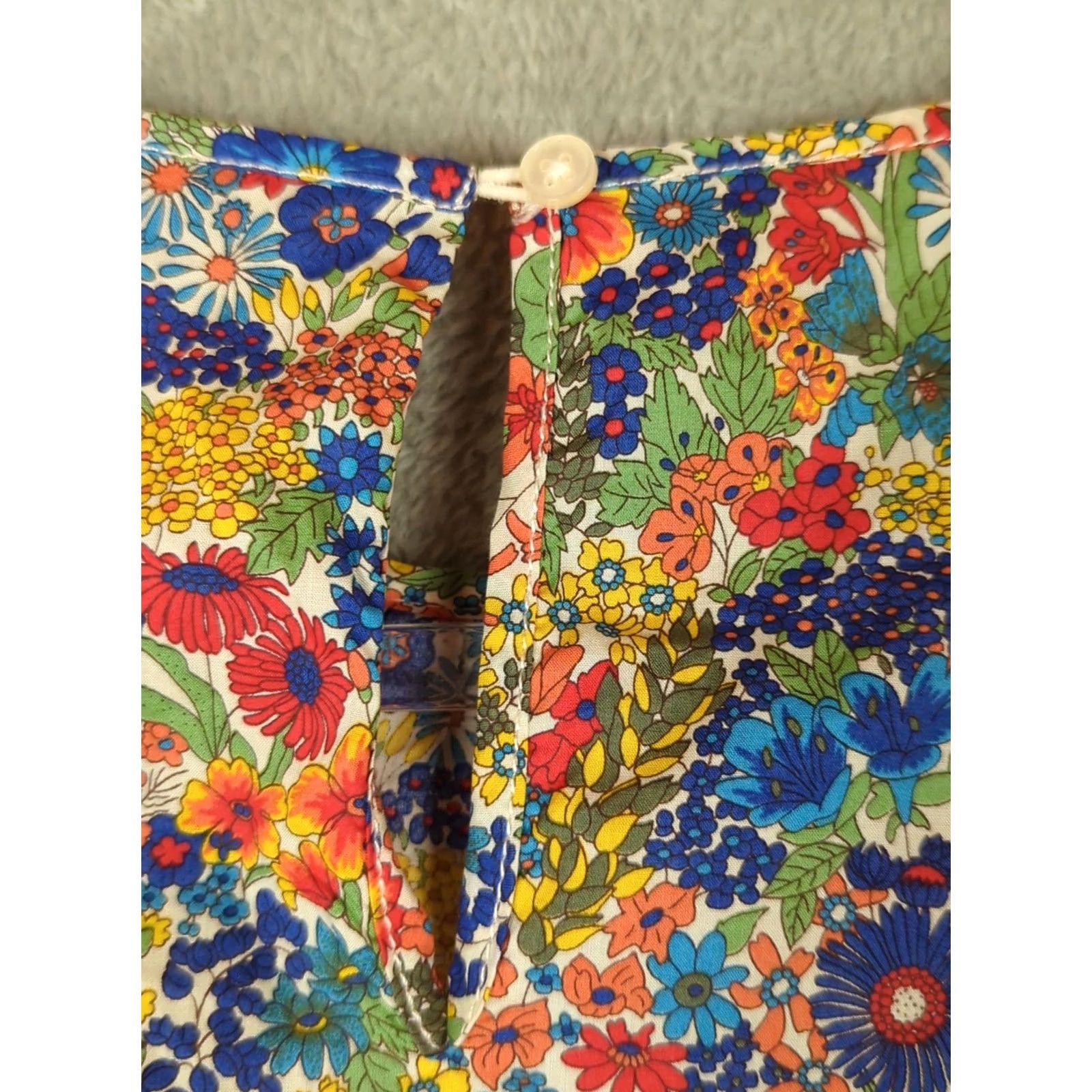 J.Crew J.CREW Cotton Poplin Top in Liberty Margaret Annie Floral Print Womens XXS Multicolor Flutter Sleeve Round Neck Casual Shirt Blouse Size XXS / US 00 / IT 34 - 6 Thumbnail