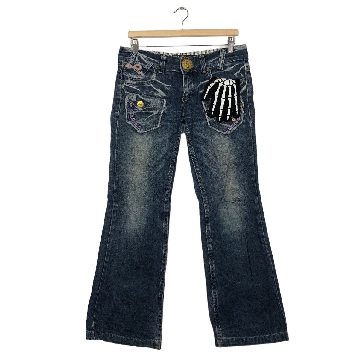 Japanese Brand 🔥Rare Bowcut Denim Distressed Jeans Riobera Designer Size US 30 / EU 46 - 2 Thumbnail