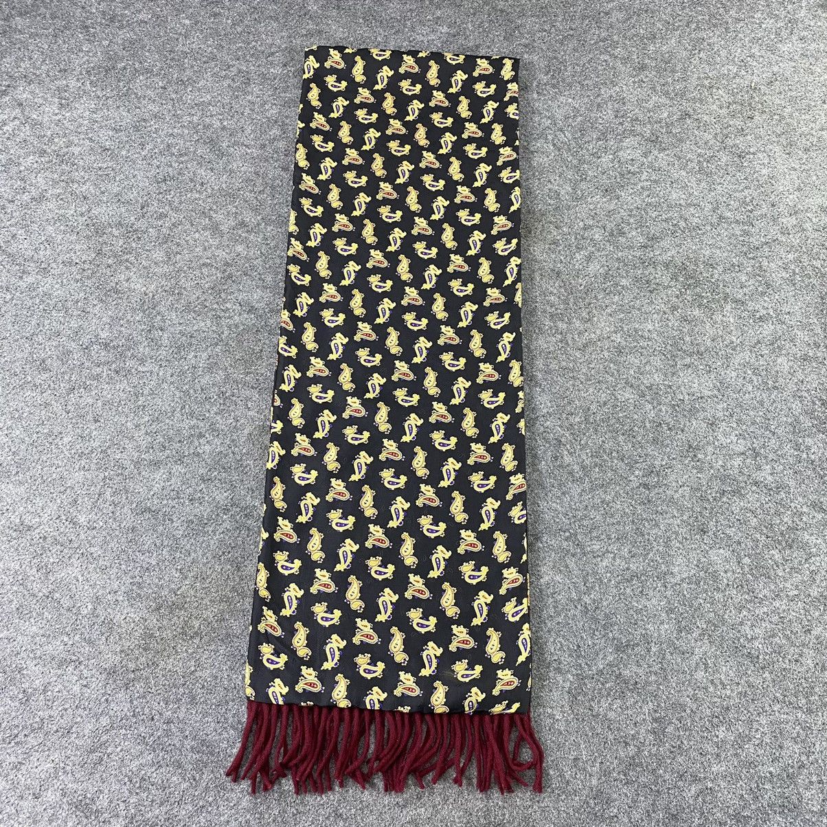 Vintage Paisley Silk & Cashmere Muffler / Scarf / Neckwear - T1352 Size ONE SIZE - 3 Thumbnail