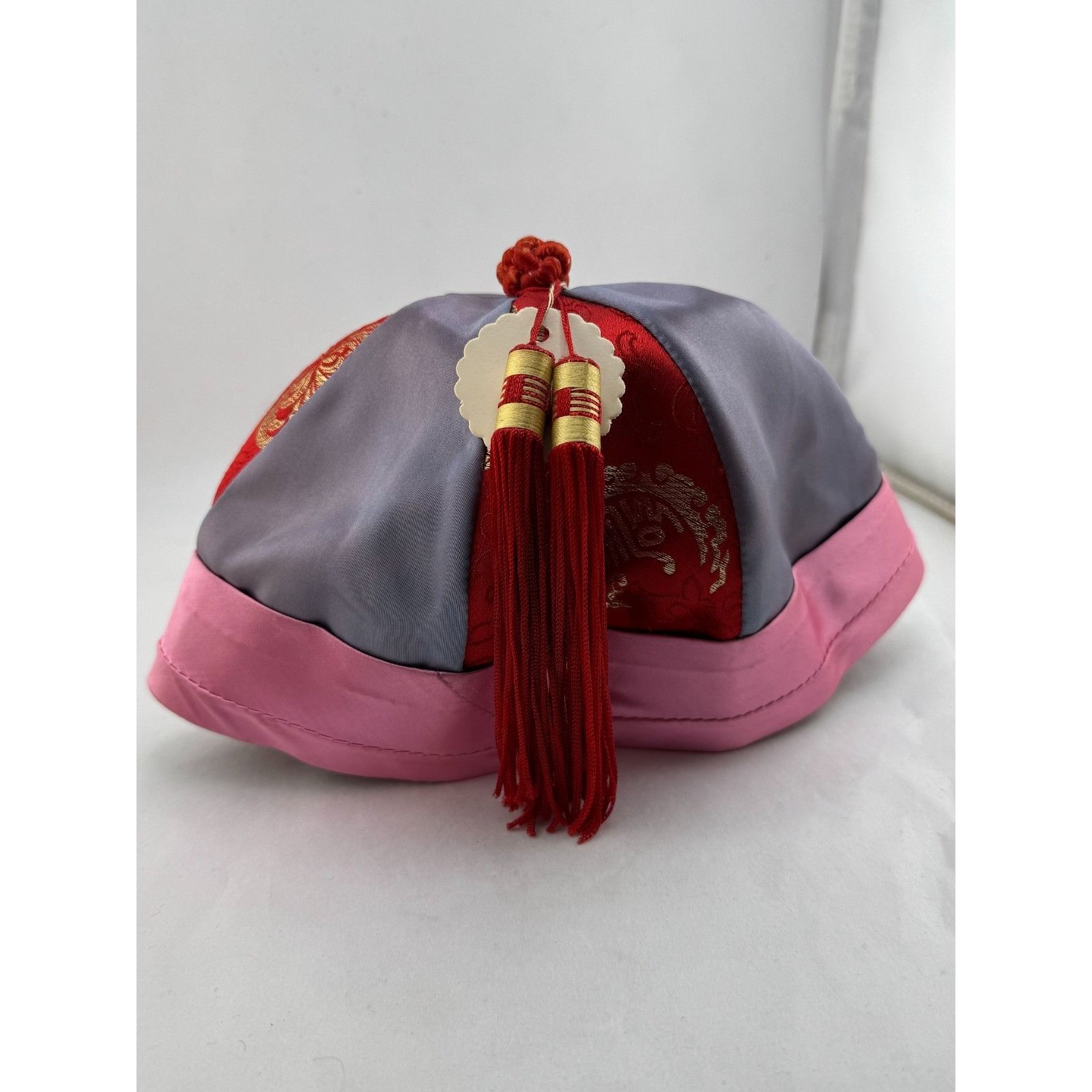 Other Vintage Chinese Skull Cap Pink Red Tassel Beanie Hat Size ONE SIZE - 3 Thumbnail