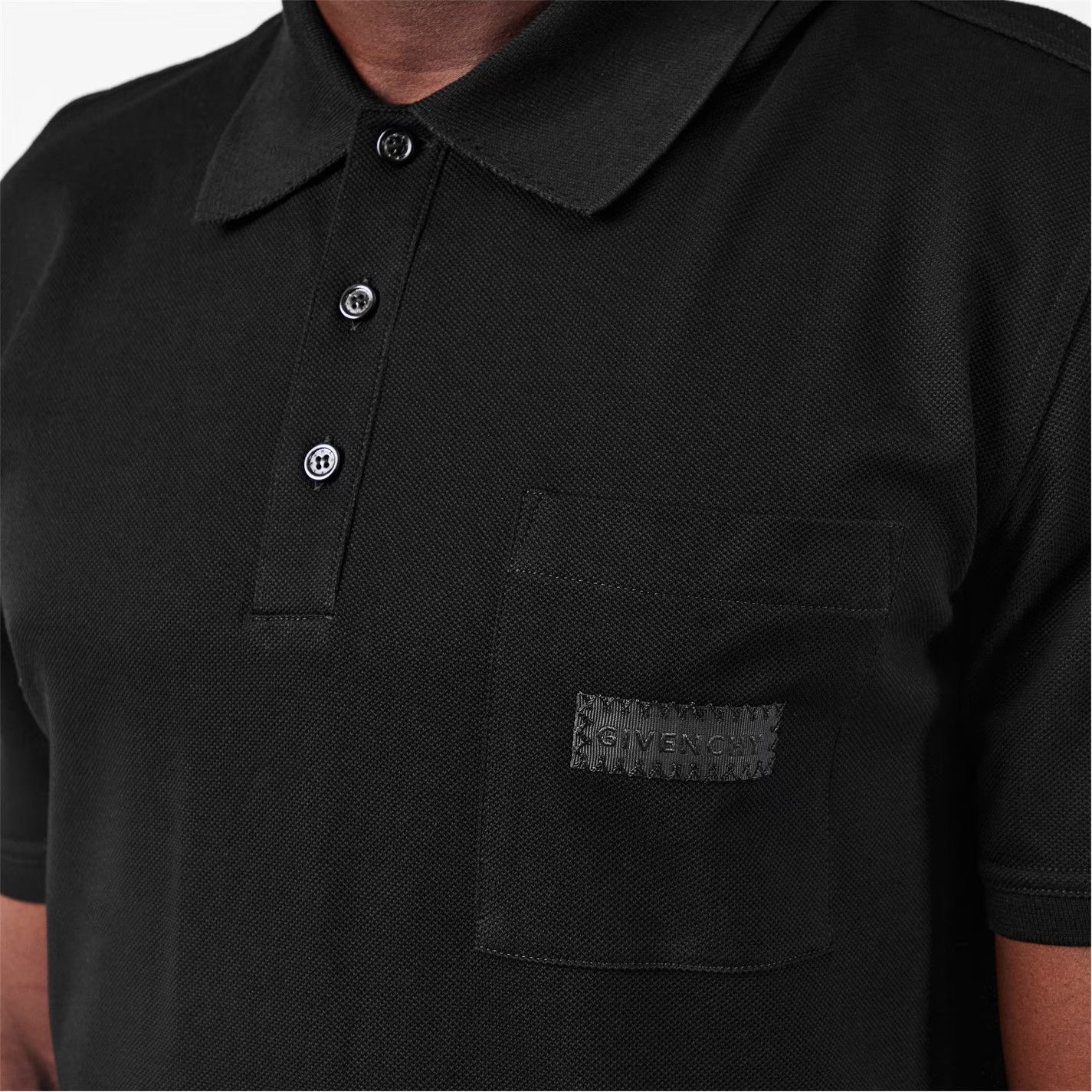 Givenchy o1g2r1mq0426 Short Sleeve Stretch Polo Shirt in Black Size US M / EU 48-50 / 2 - 2 Thumbnail