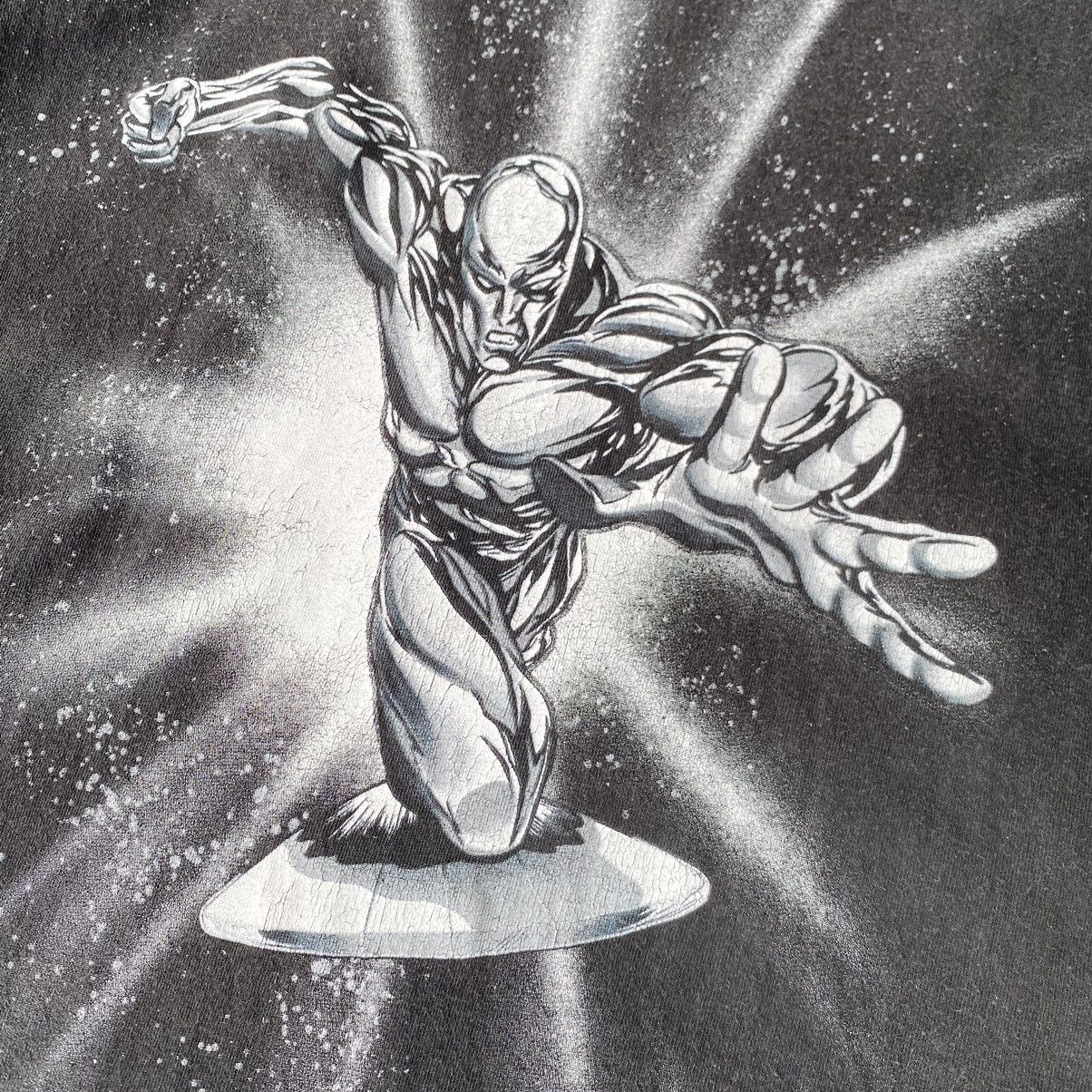Marvel Comics Thrashed Faded Vintage Y2K Silver Surfer Marvel Comics Tee Size US XL / EU 56 / 4 - 3 Thumbnail