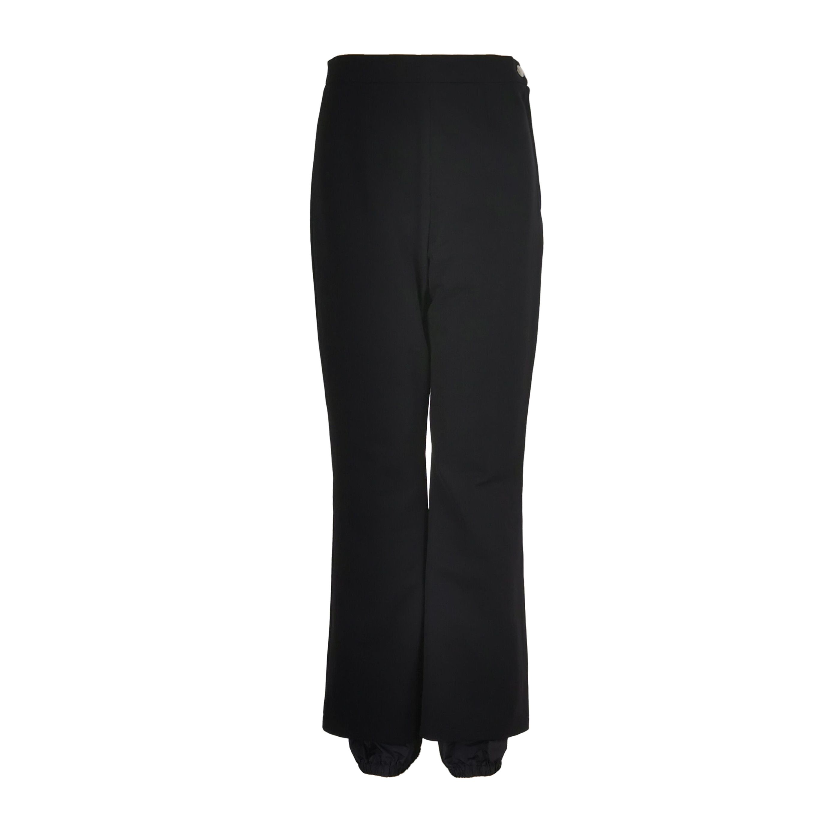 Prada Prada Solid Black Straight Leg Trousers Size 42 0089 Size 42" / US 20 - 1 Thumbnail