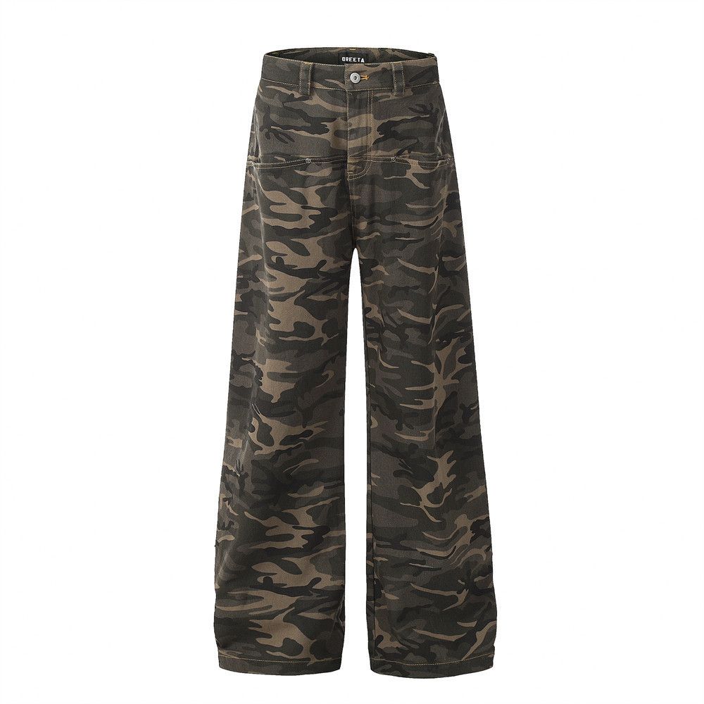 Japanese Brand × Jean American street wide leg camouflage men's cargo jeans Size US 32 / EU 48 - 1 Thumbnail