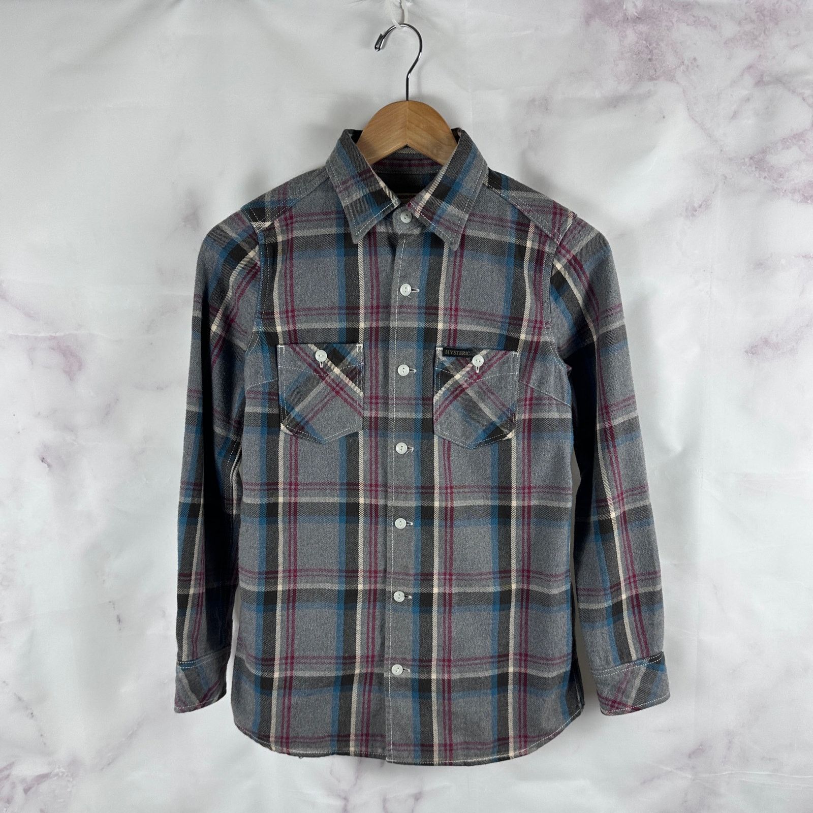 Hysteric Glamour Grey Plaid Flannel Shirt Size US S / EU 44-46 / 1 - 1 Thumbnail