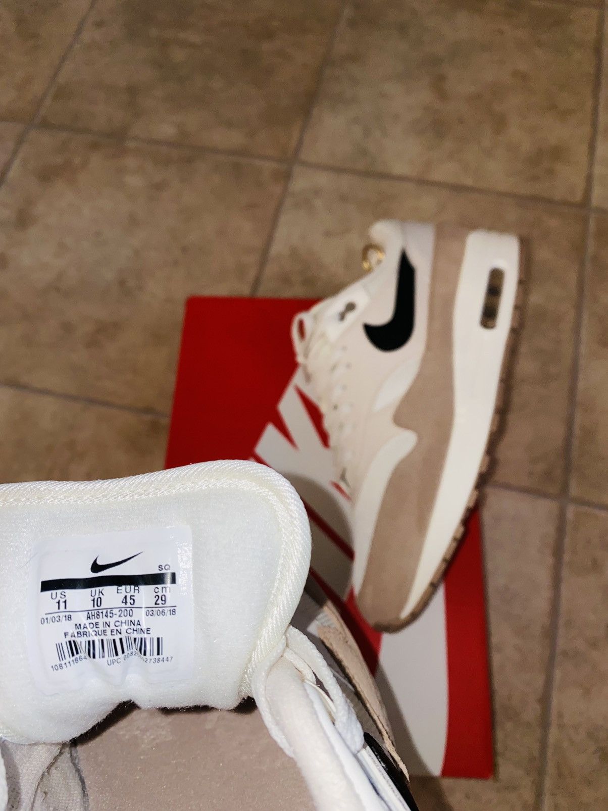 Nike × atmos NikeLab Air Max 1 Desert Sand 2018 Tn Fragment Parra Size US 11 / EU 44 - 13 Thumbnail