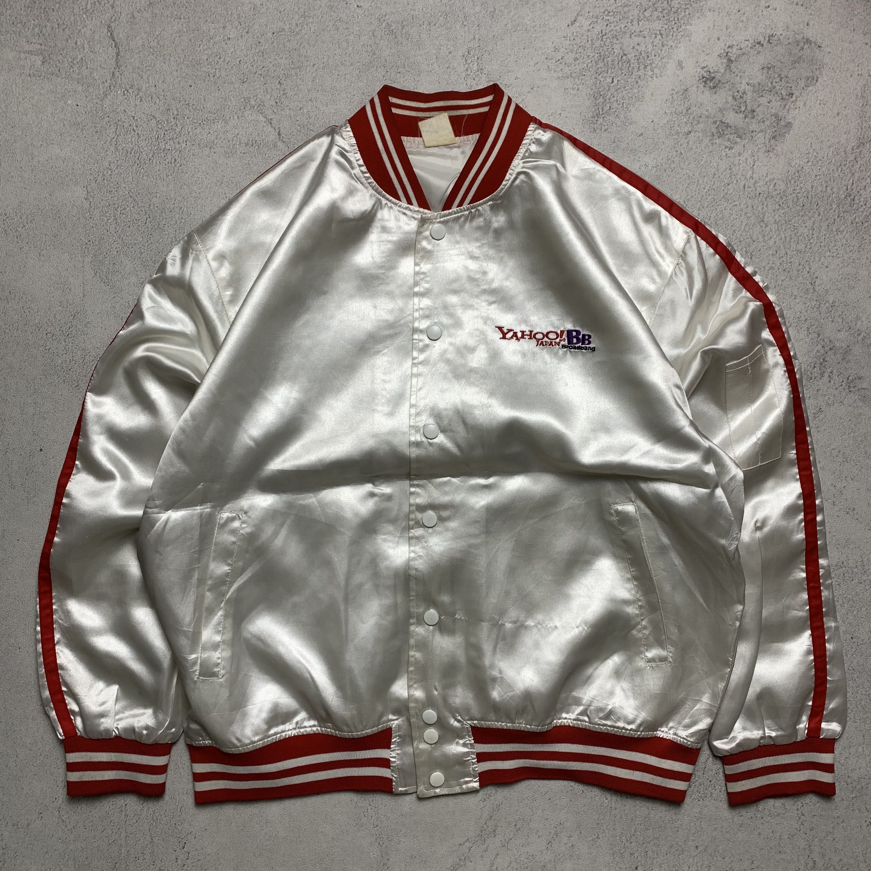 Vintage Vintage 90s Yahoo Broadband Japan Varsity Jacket Size US M / EU 48-50 / 2 - 2 Thumbnail