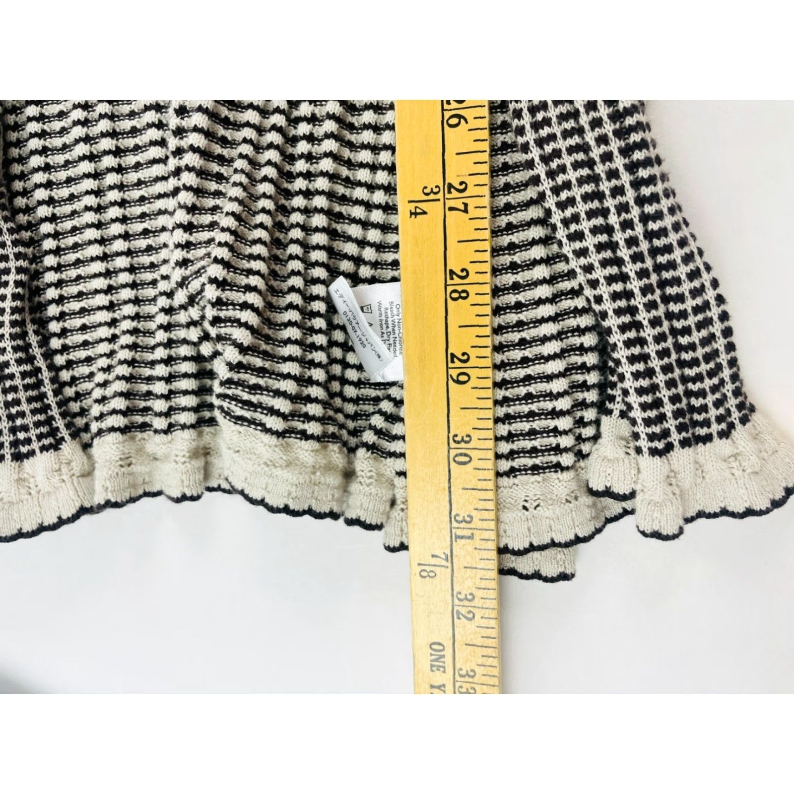 Eddie Bauer Eddie Bauer Cardigan Sweater Women’s Size S Black Cream Knitted Open Duster Cardigan Size S / US 4 / IT 40 - 6 Thumbnail