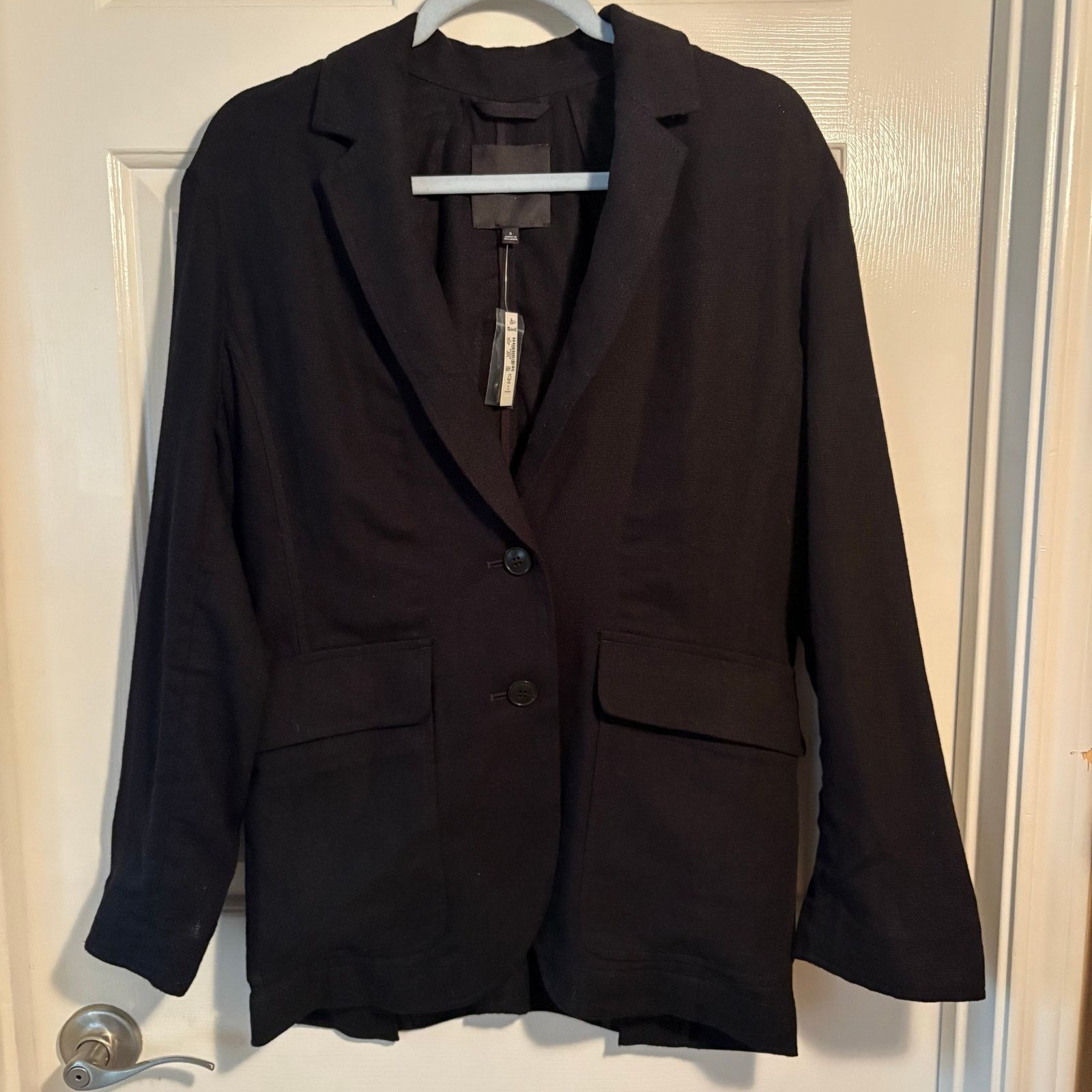 Madewell Madewell Women’s Linen Blend Blazer Jacket Black Small NWT Size S / US 4 / IT 40 - 3 Thumbnail