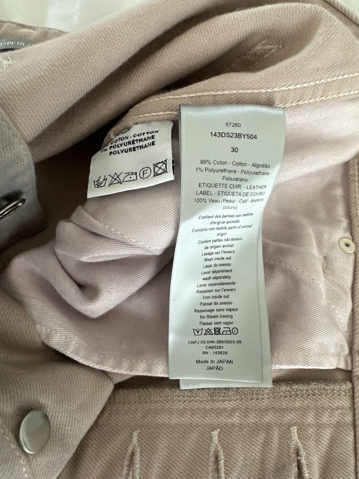 Dior × Kim Jones Christian Dior by Kim Jones lilac work cargo denim jeans Size US 30 / EU 46 - 9 Thumbnail