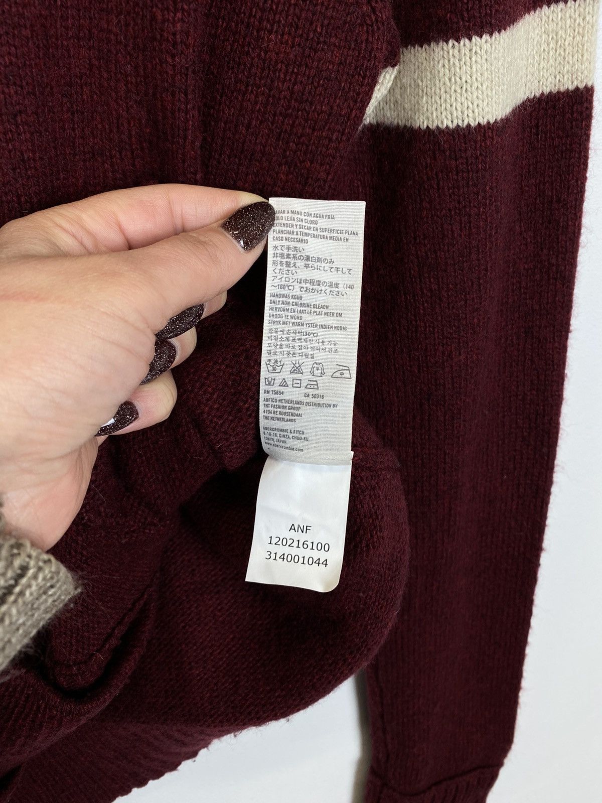 Abercrombie & Fitch Abercrombie & Fitch Y2K Knit Cardigan Patchwork Logo Size US S / EU 44-46 / 1 - 5 Thumbnail