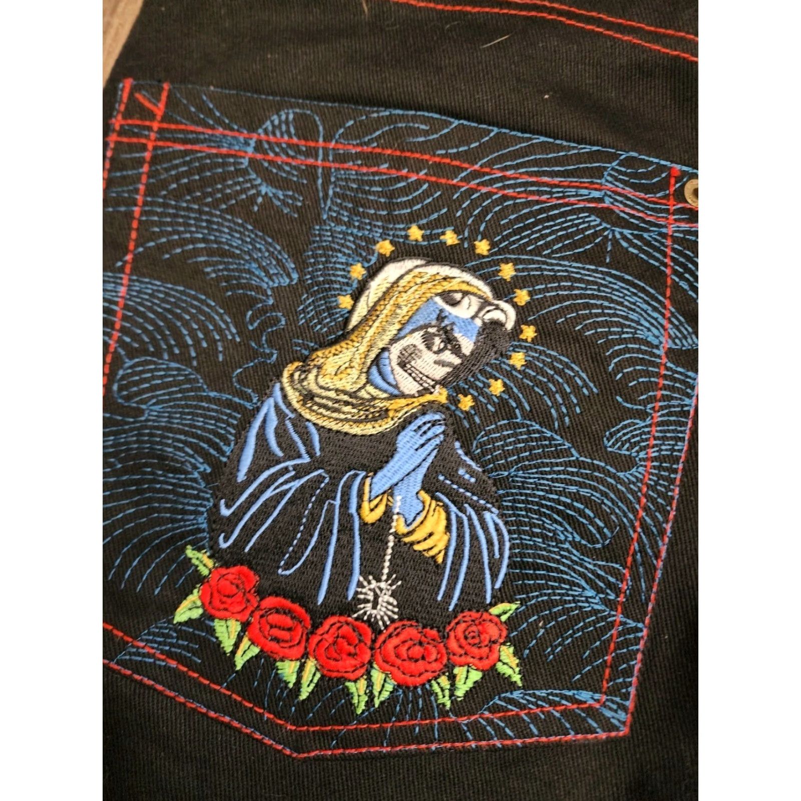 Vintage Red Monkey Company RMC Jeans 40 Black Straight Fit 90s Hip Hop Mens Size US 40 / EU 56 - 4 Thumbnail
