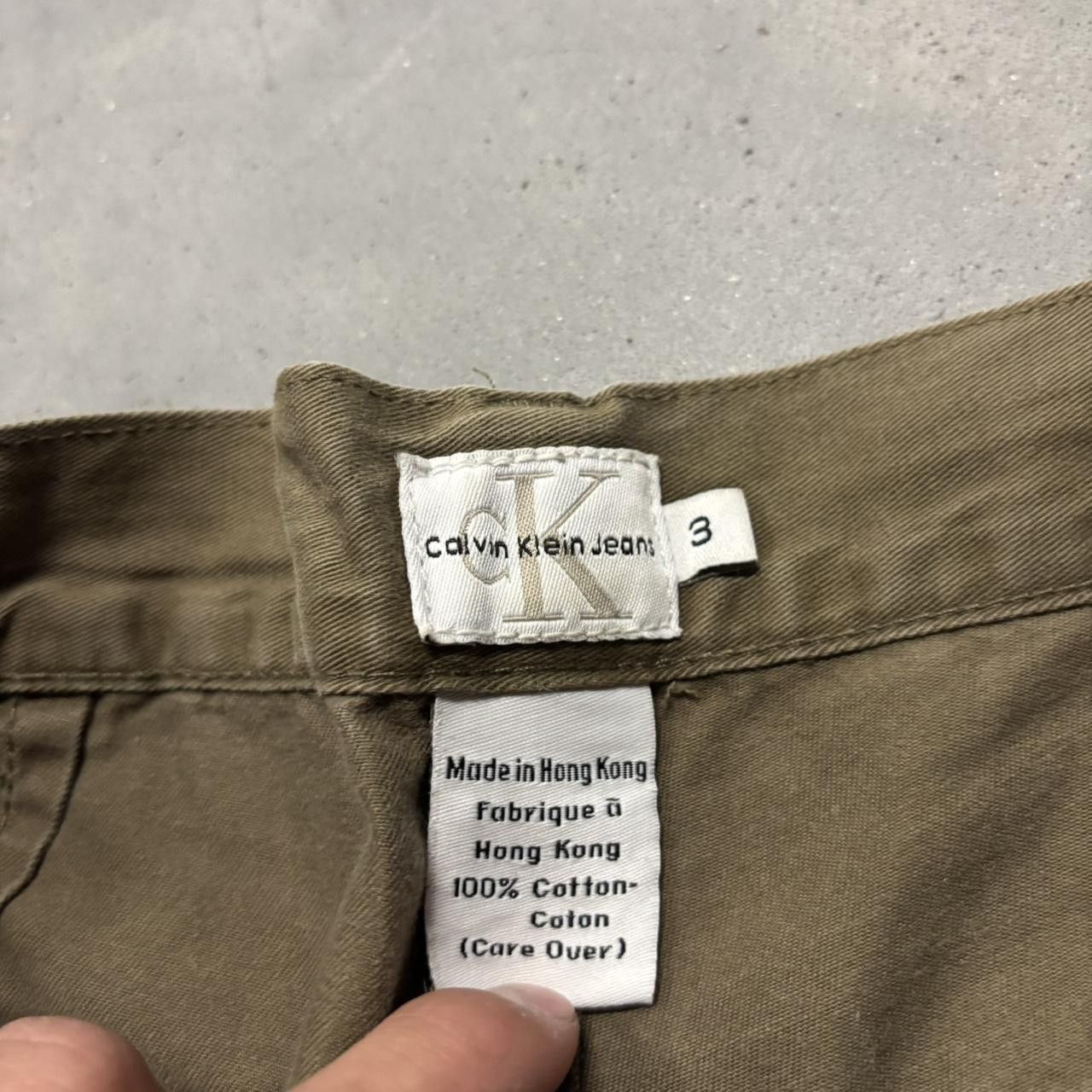 Calvin Klein × Vintage Crazy Vintage Y2K/2000s Grunge Khaki Calvin Klein Work Pants! Size 26" / US 2 / IT 38 - 8 Thumbnail
