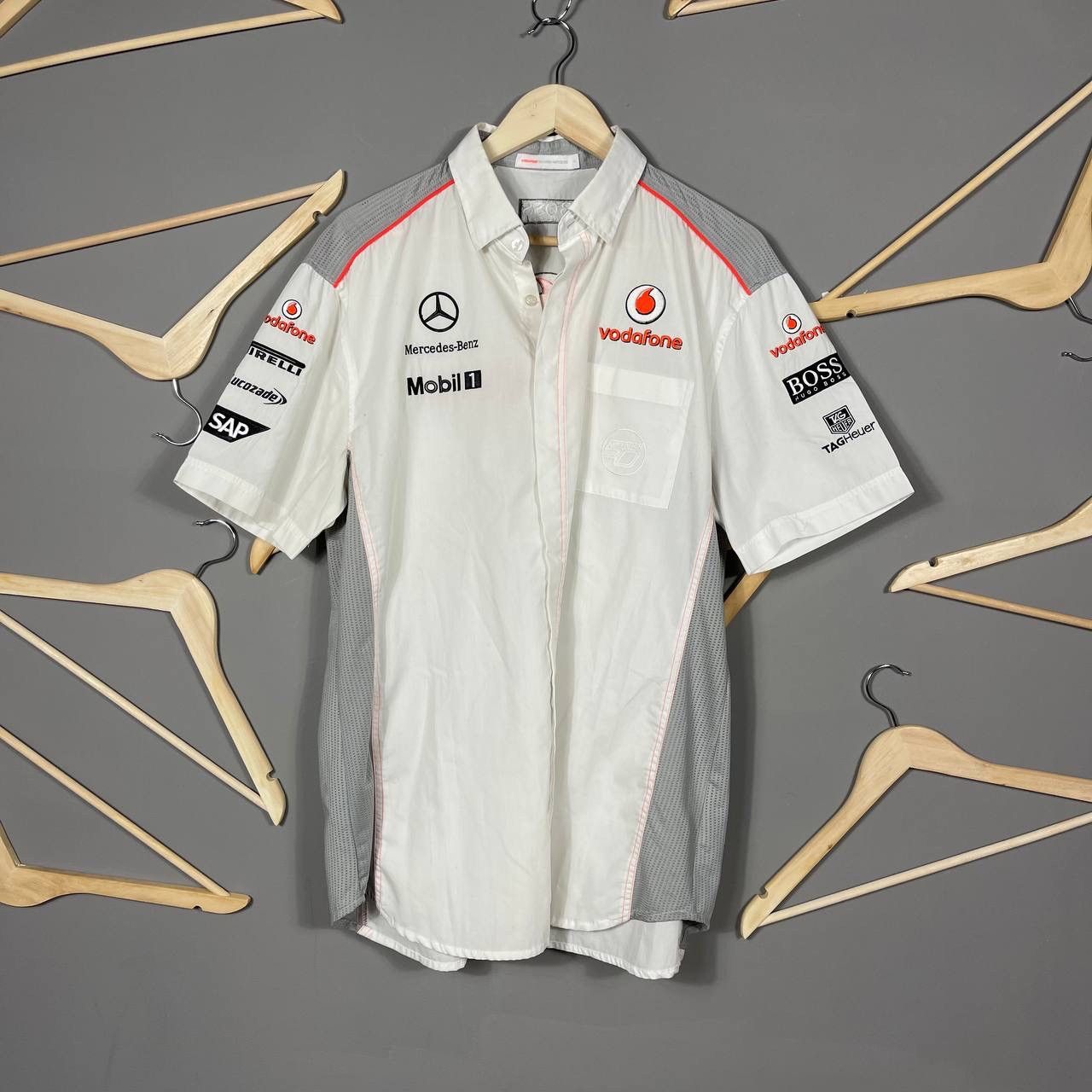 Hugo Boss × Mercedes-Benz Mercedes Benz McLaren Boss F1 short sleeve button up shirt Size US XL / EU 56 / 4 - 1 Thumbnail