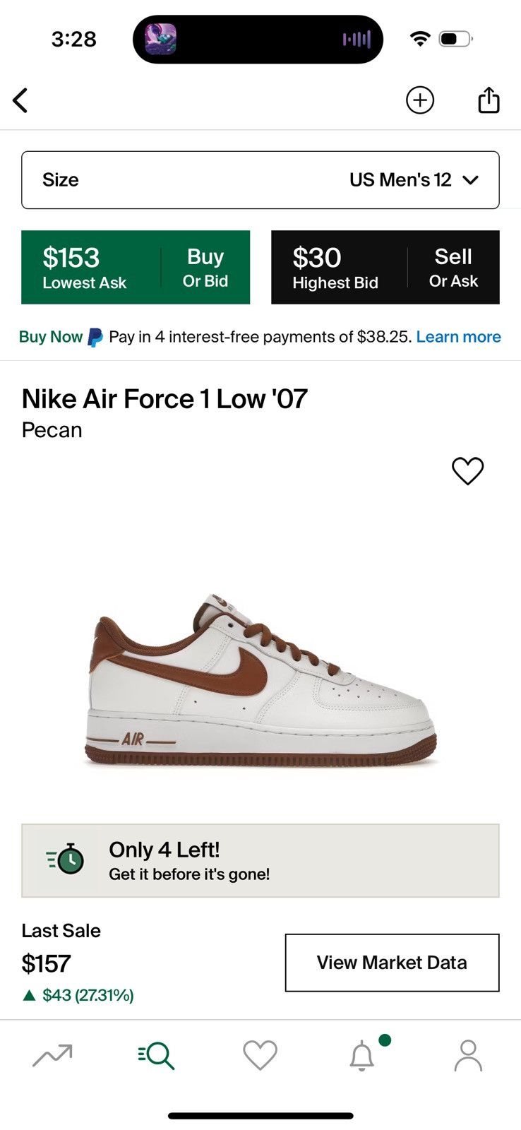 Nike Nike Air Force 1 Pecan Brown Size US 12 / EU 45 - 12 Thumbnail