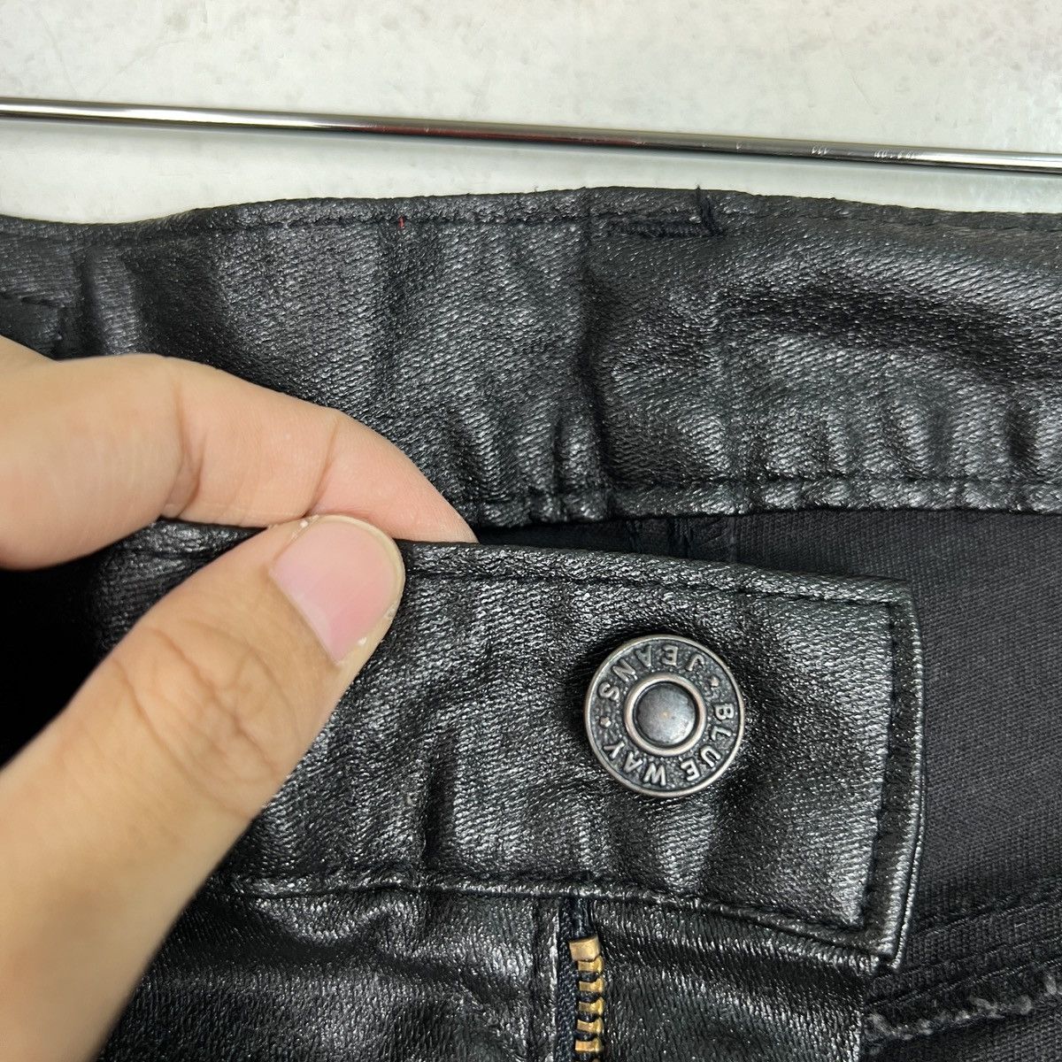 Blue Blue Japan 🔥 BLUE WAY COATED JEANS MADE IN JAPAN Size US 32 / EU 48 - 14 Thumbnail