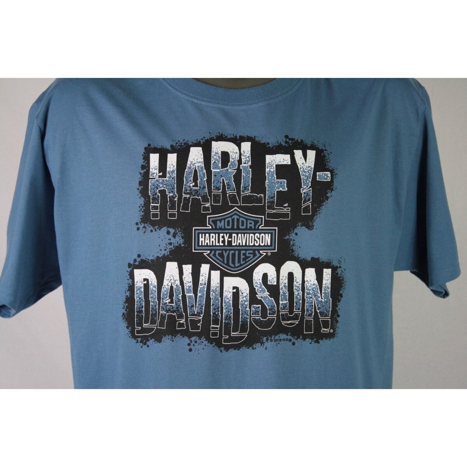 Harley Davidson × Vintage Harley Davidson Graphic Tee Double Sided Spell Out Biker Tee Size US L / EU 52-54 / 3 - 3 Thumbnail