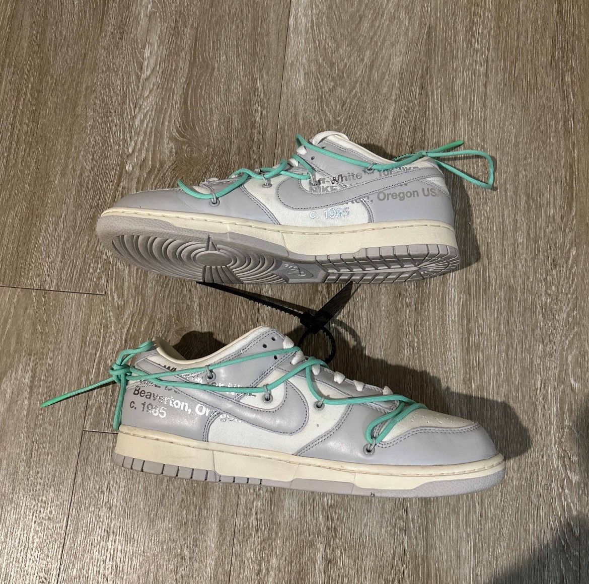 Nike × Off-White × Virgil Abloh Off-White x Dunk Low ‘Lot 04 of 50’ Size US 12 / EU 45 - 2 Thumbnail