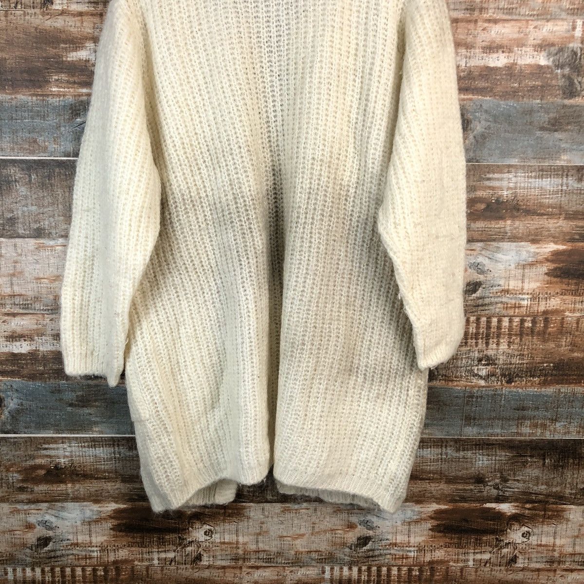Homespun Knitwear × Japanese Brand PX White vintage Cardigan Knitwear #A2213 Size L / US 10 / IT 46 - 17 Thumbnail