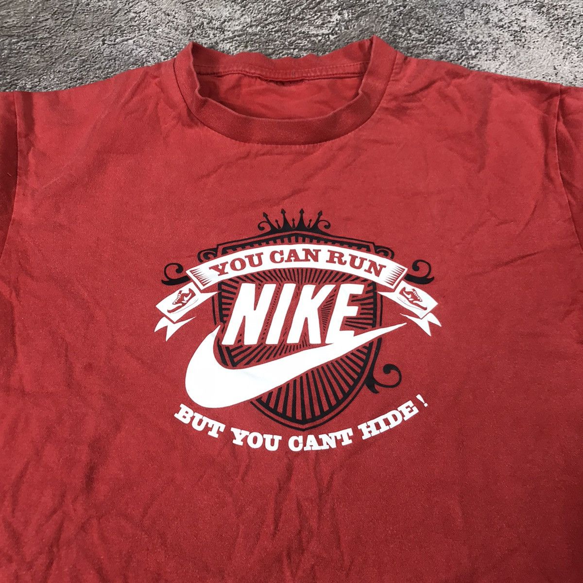 Vintage Vintage 90s Nike Sun Faded Graphic Tee Swoosh Logo Streetwea Size US S / EU 44-46 / 1 - 2 Thumbnail