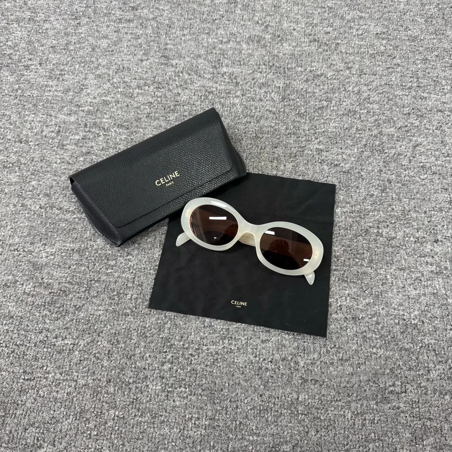 Celine CELINE Milk-white; oval, retro design; sunglasses| Size ONE SIZE - 1 Thumbnail