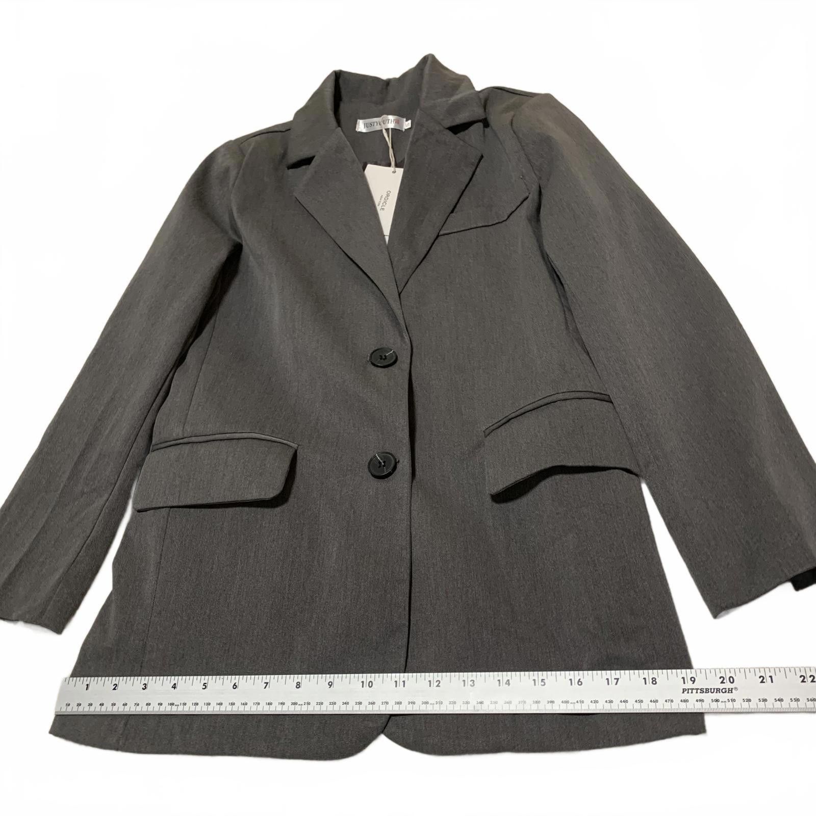 Other NWT JustYouth Women's Size Small Gray Blazer Jacket Size S / US 4 / IT 40 - 3 Thumbnail