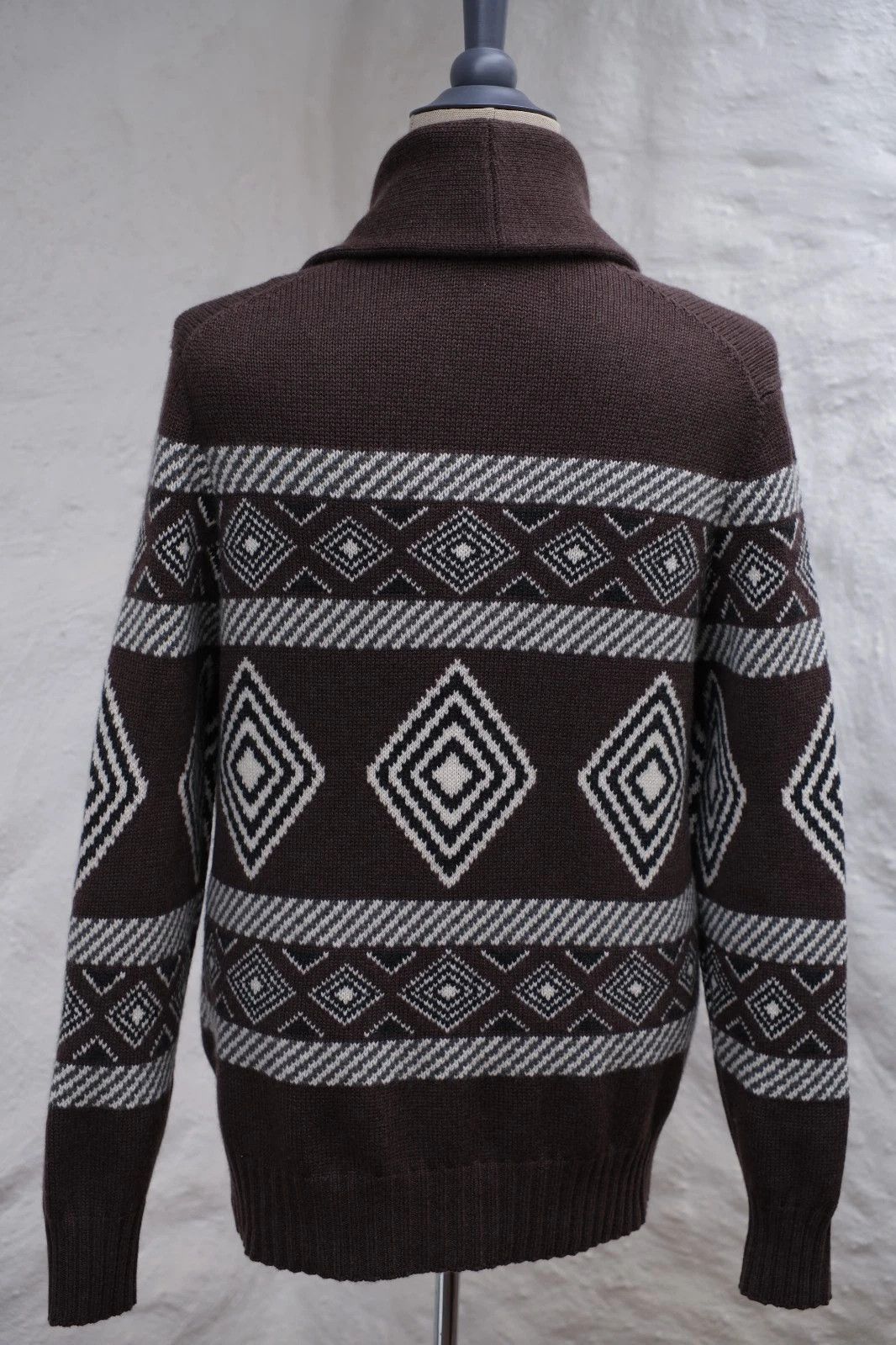 Brunello Cucinelli New Brunello Cucinelli Shawl Fair Isle Cardigan US42 EU 52L Size US L / EU 52-54 / 3 - 3 Thumbnail