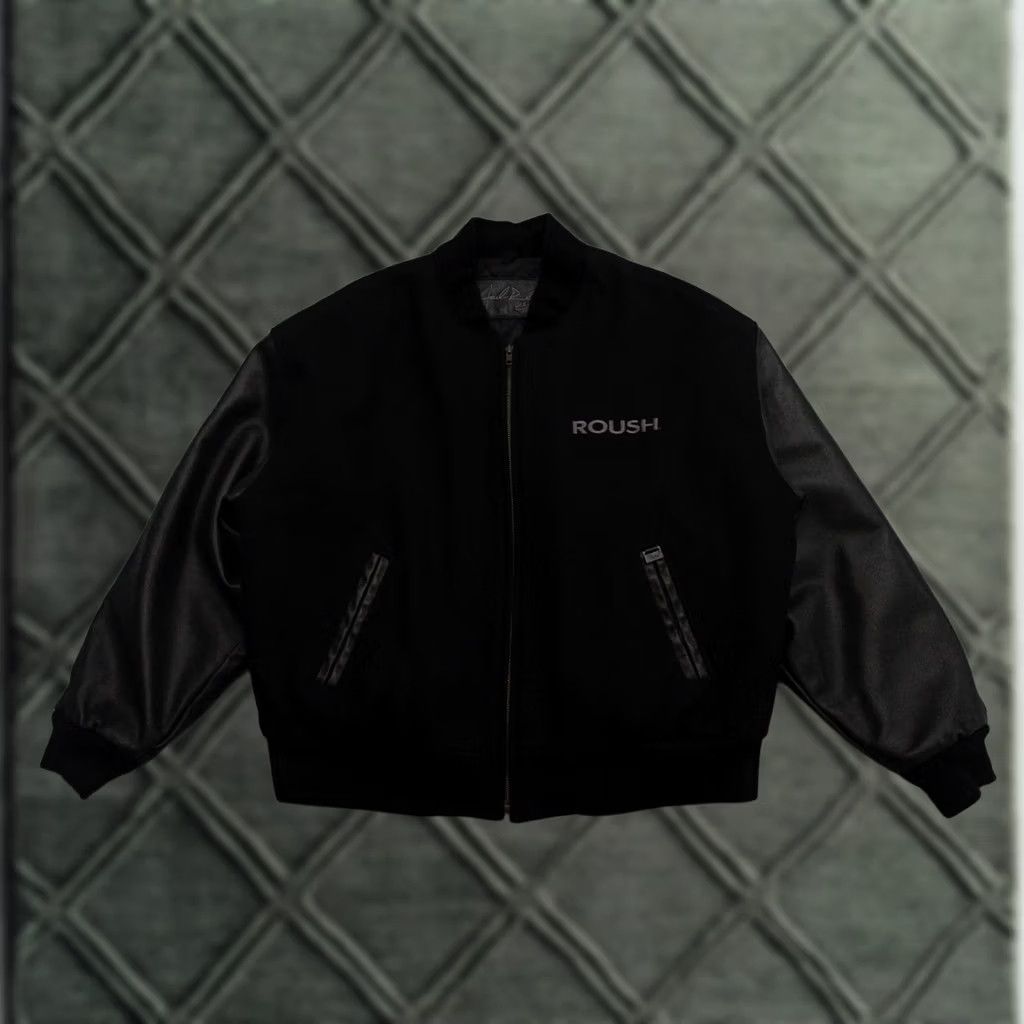 Vintage VINTAGE ROUSH Varsity Leather Sleeve Jacket Adult XL Black Cars Racing 27x27 Size US XL / EU 56 / 4 - 1 Thumbnail